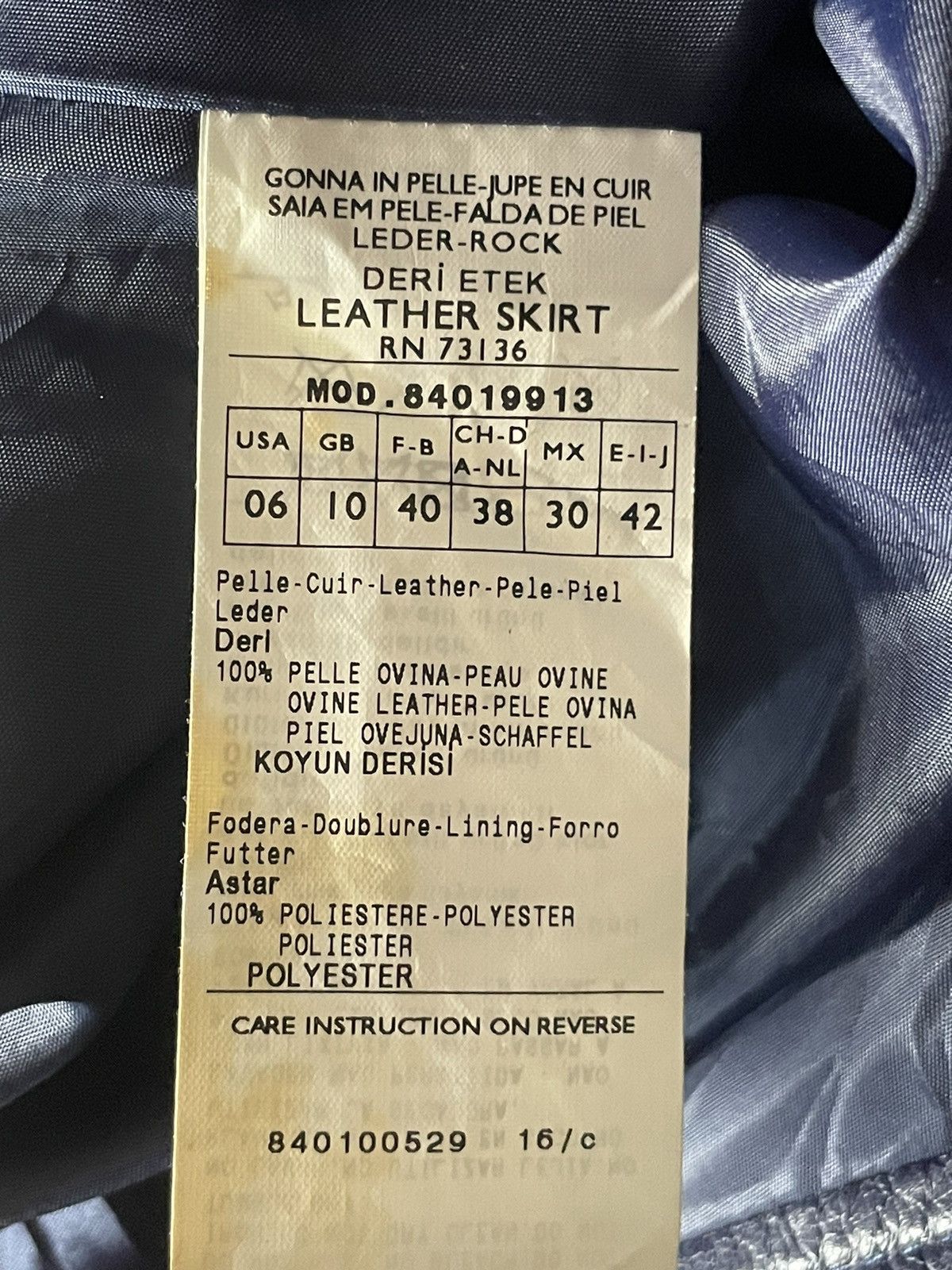 MAX&Co. Max &Co Leather Mini Skirt Size 29" - 4 Thumbnail