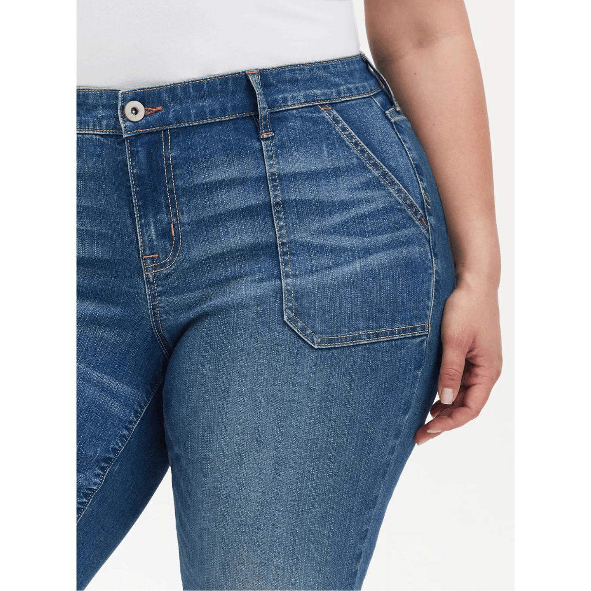 Torrid Torrid Crop Boyfriend Straight Vintage Stretch Mid-Rise Jean Size 36" / US 14 / IT 50 - 4 Thumbnail