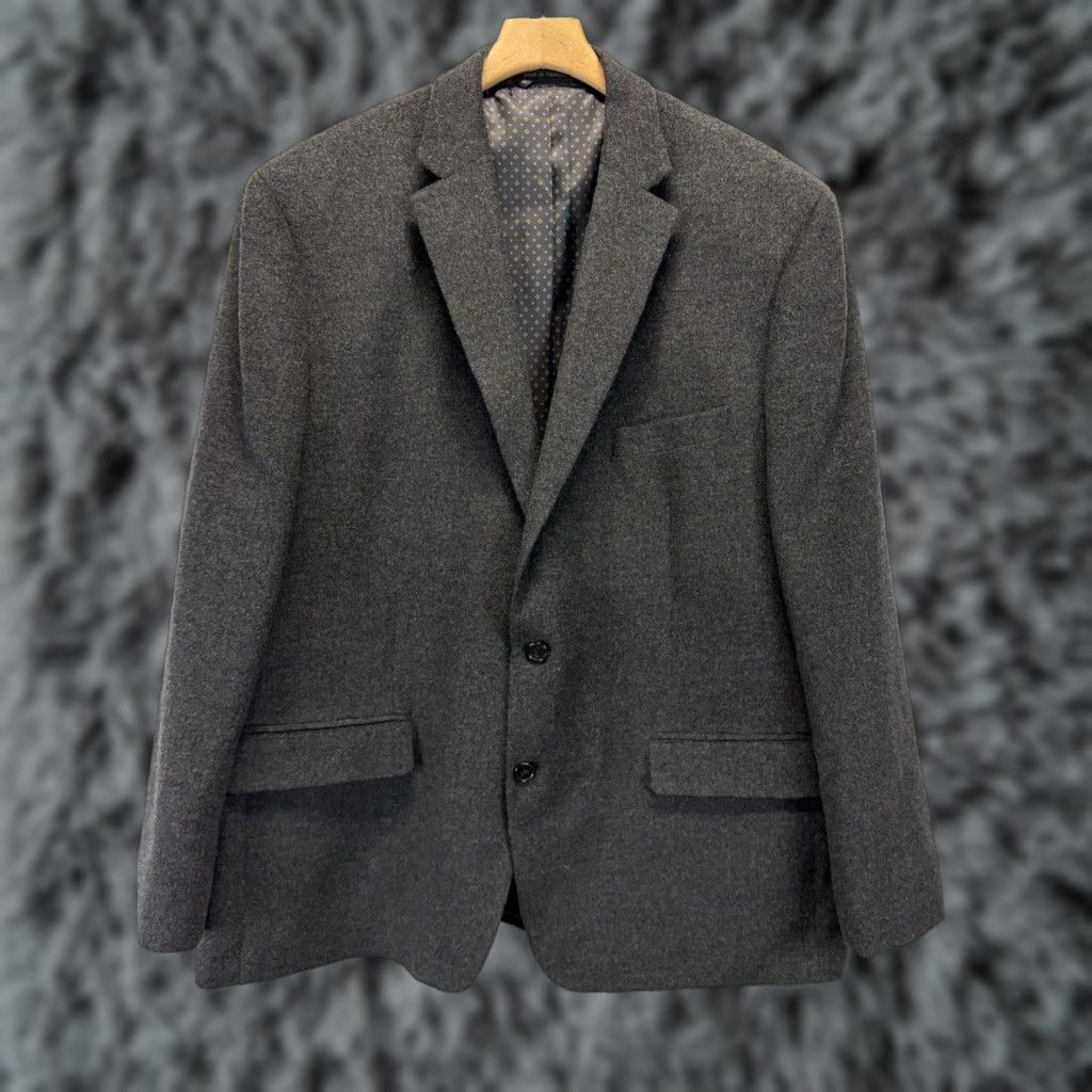 LAUREN RALPH LAUREN Black Label Blazer Sport Coat 48R Gray Wool Blend Men's