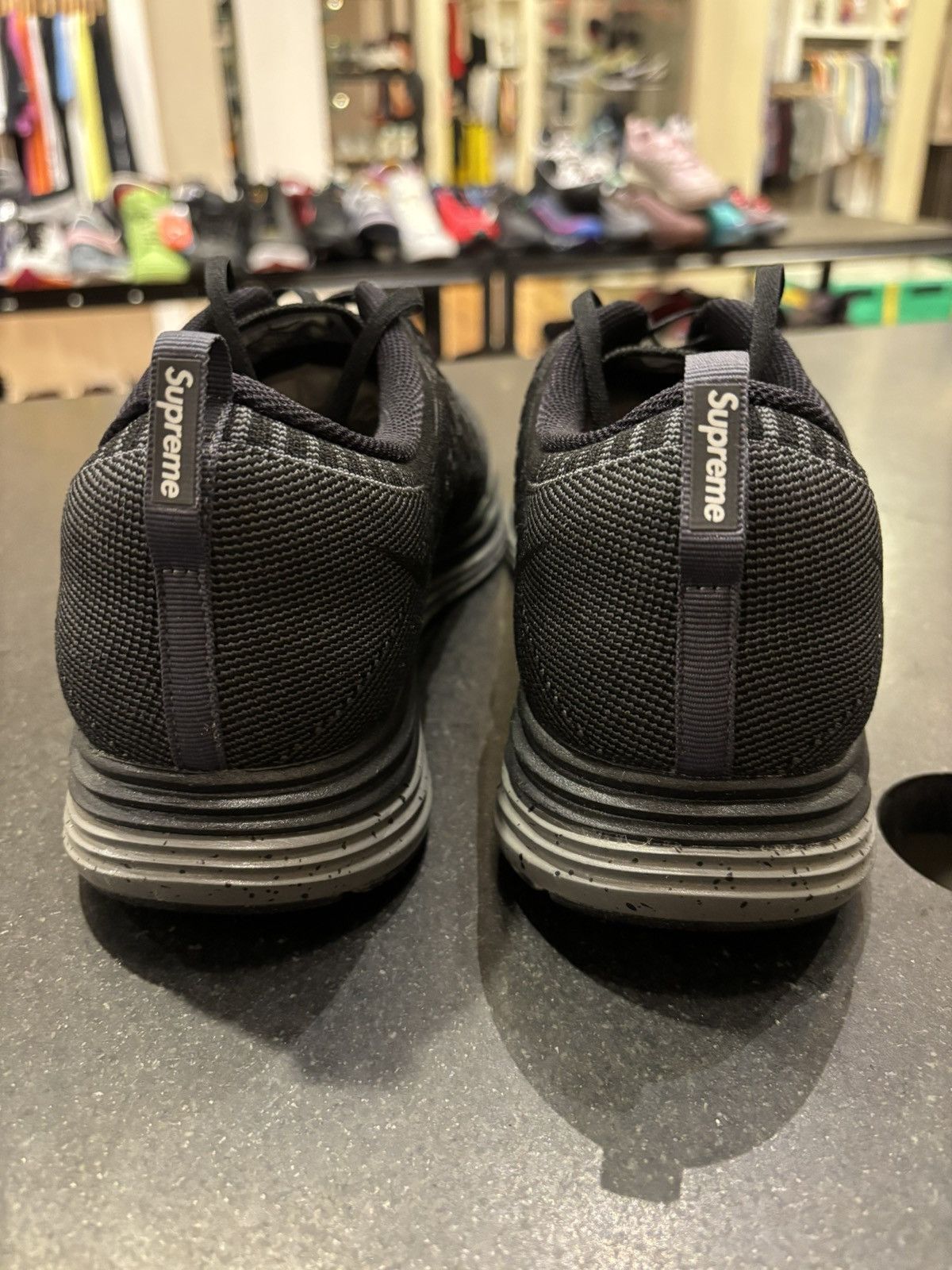 Nike × Supreme Supreme Flyknit Lunar1+ ‘Black’ Size US 12 / EU 45 - 3 Thumbnail