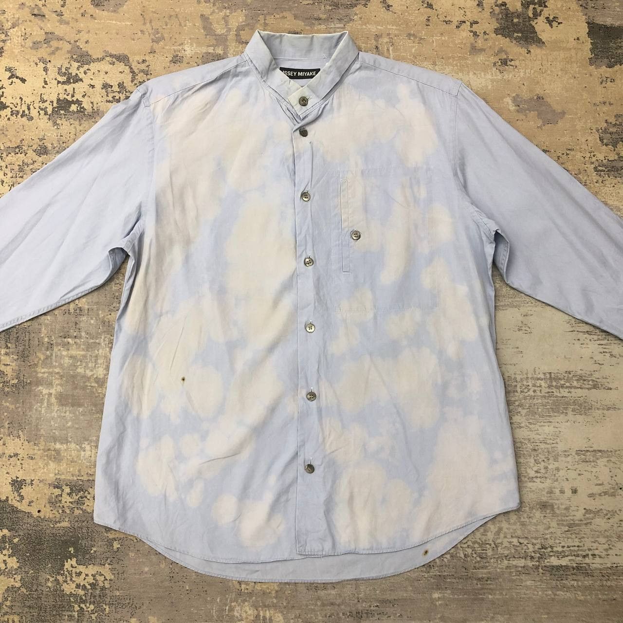 Issey Miyake T472 ISSEY MIYAKE ACID WASH STUDIO SHIRTS Size US L / EU 52-54 / 3 - 4 Thumbnail