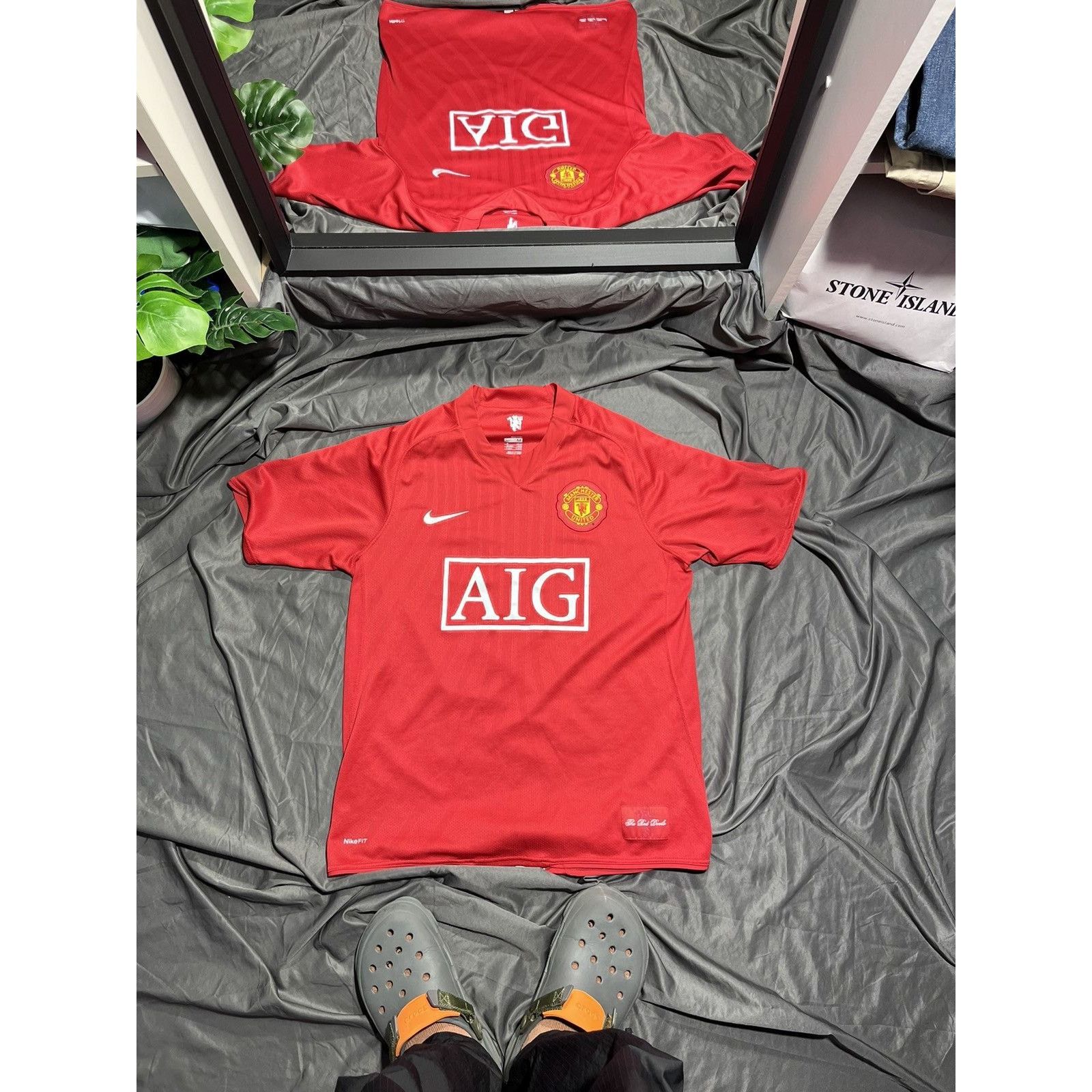 Nike Nike Manchester United Soccer Jersey AIG 2007-2008 Legend 20 | Grailed