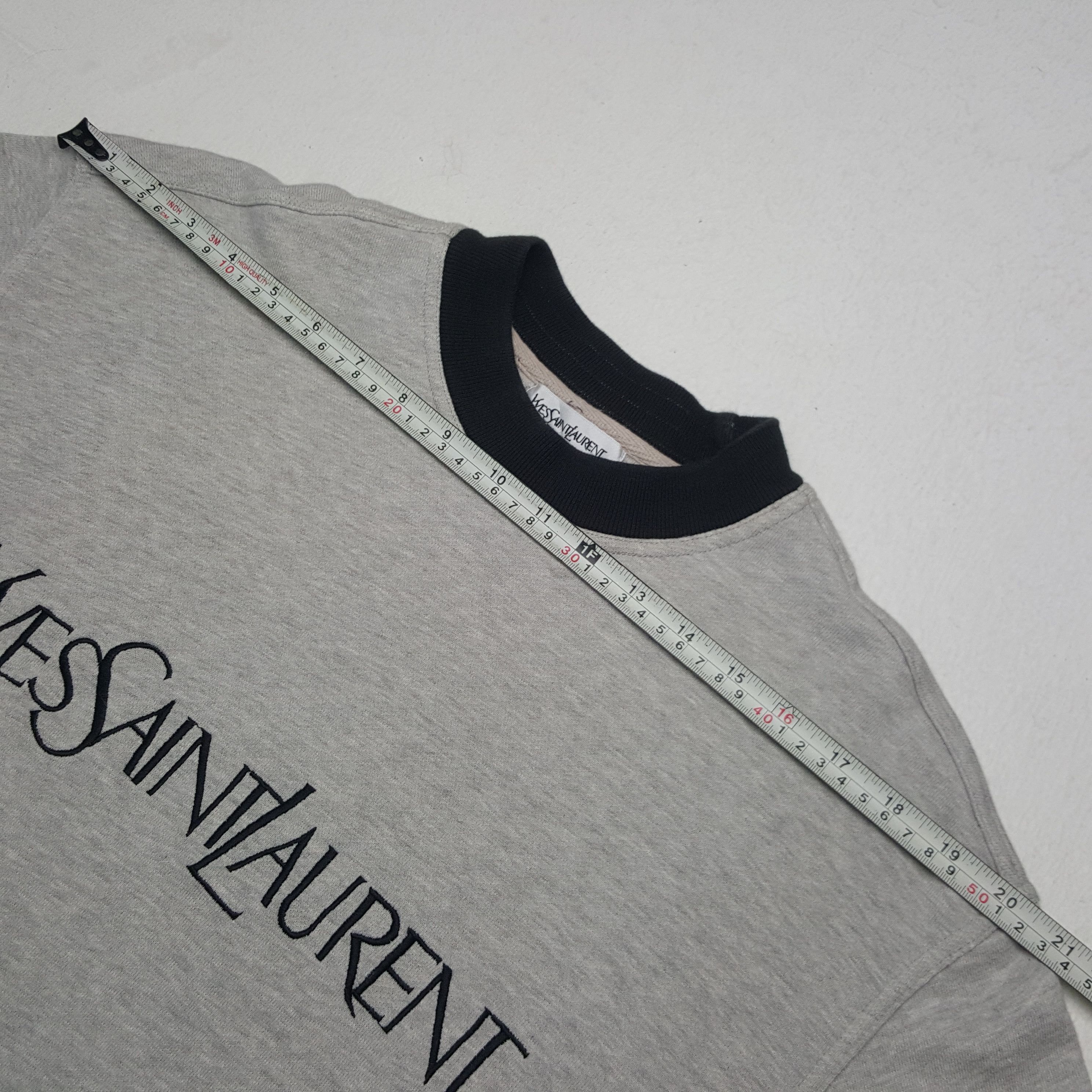 Vintage × Yves Saint Laurent Vintage Yves Saint Laurent Spell Out Logo Sweatshirt Size US XS / EU 42 / 0 - 5 Thumbnail