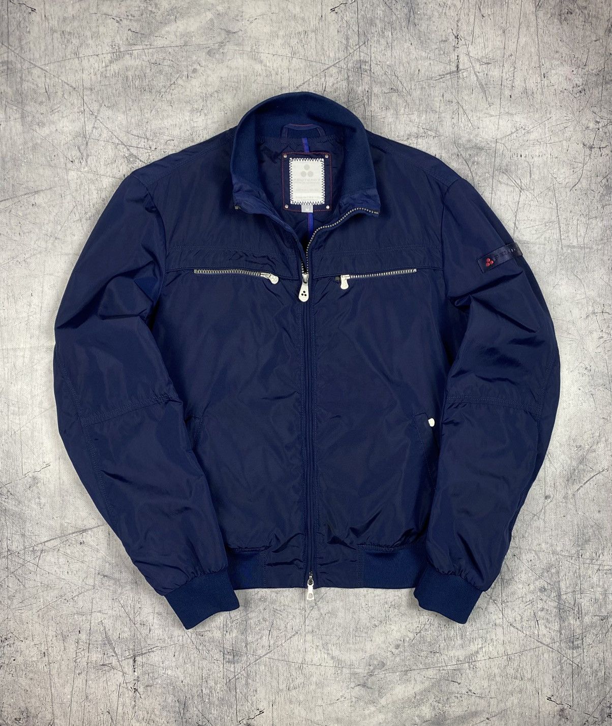 Peuterey Peuterey Technical Nylon Bomber Jacket Navy Blue Size US M / EU 48-50 / 2 - 2 Thumbnail