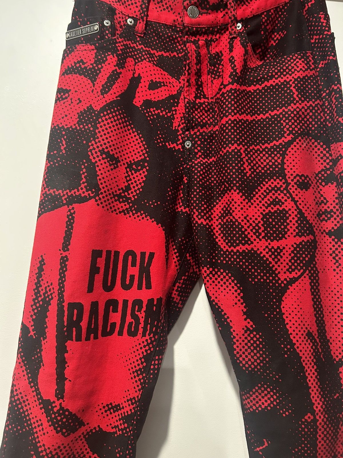Jean Paul Gaultier x Supreme F ck Racism Jeans Red Bottoms