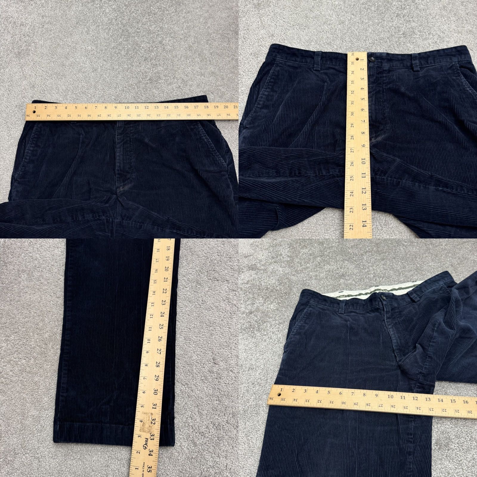 Vintage L.L. Bean Classic Fit Corduroy Pants Mens 36x34 Navy Blue Straight Leg Stretch Casual Pants Mens Size US 36 / EU 52 - 9 Thumbnail