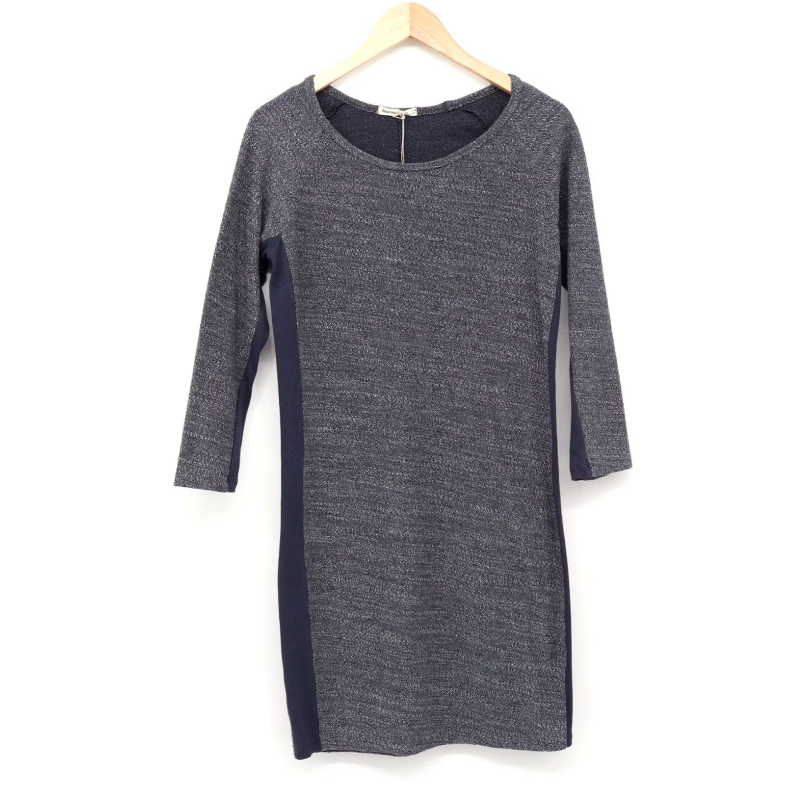 Marine Layer Marine Layer Dress 3/4 Sleeve Women's L Gray Cotton Blend Knit Pencil Sheath Casual Size L / US 10 / IT 46 - 2 Thumbnail