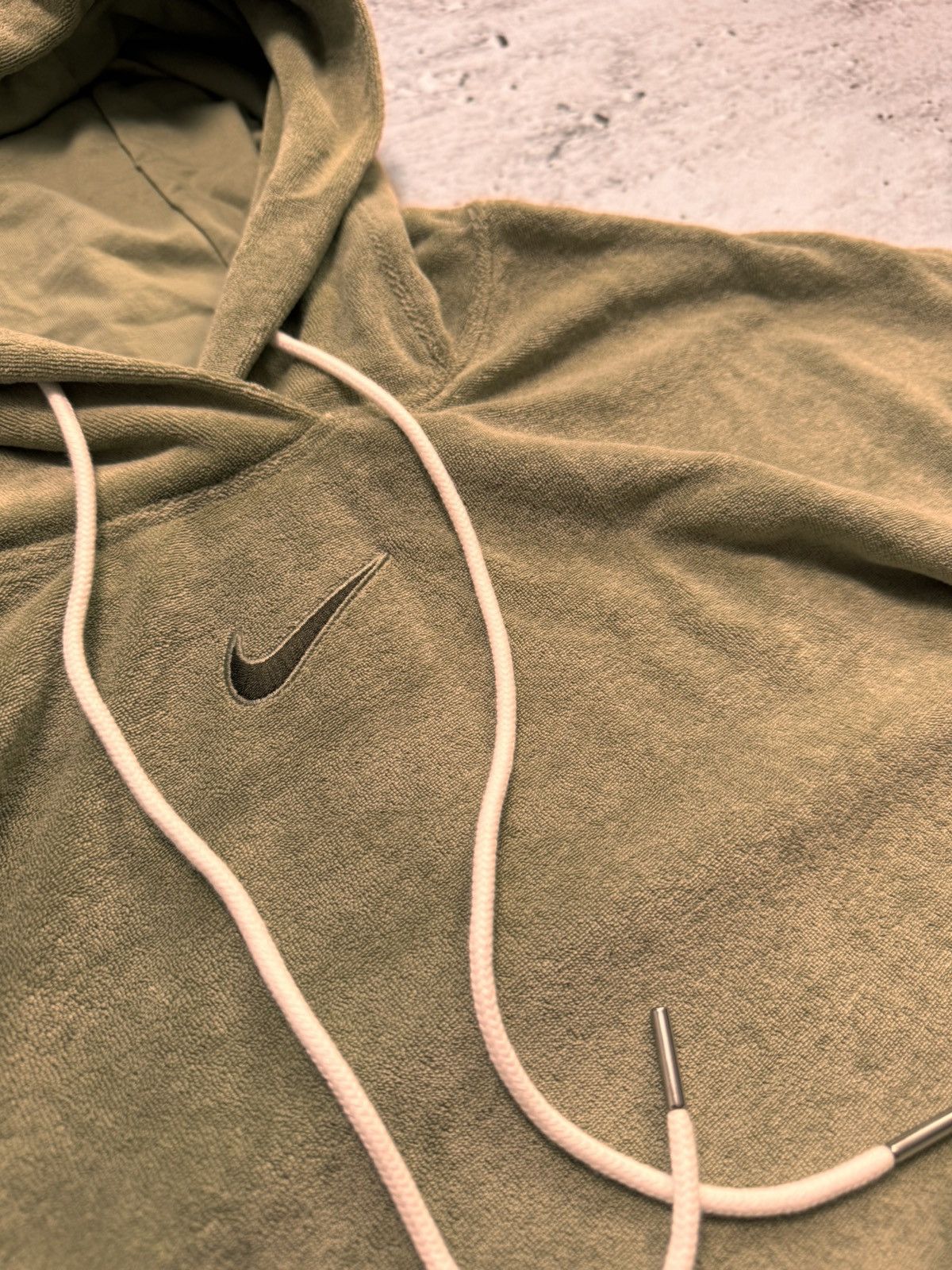 Nike × Vintage NIKE TEDDY FLEECE VINTAGE CENTER LOGO OVERSIZE BOXY HOODIE Size US L / EU 52-54 / 3 - 4 Thumbnail
