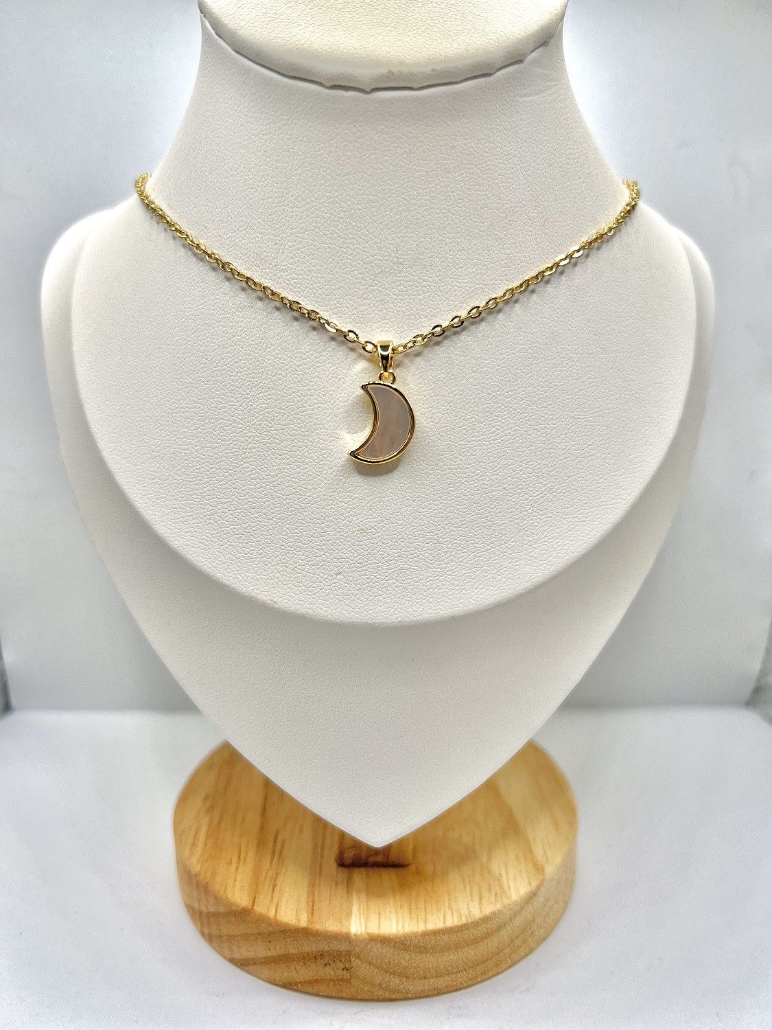 Handmade Moon Gold Chain Necklace Size ONE SIZE - 1 Thumbnail
