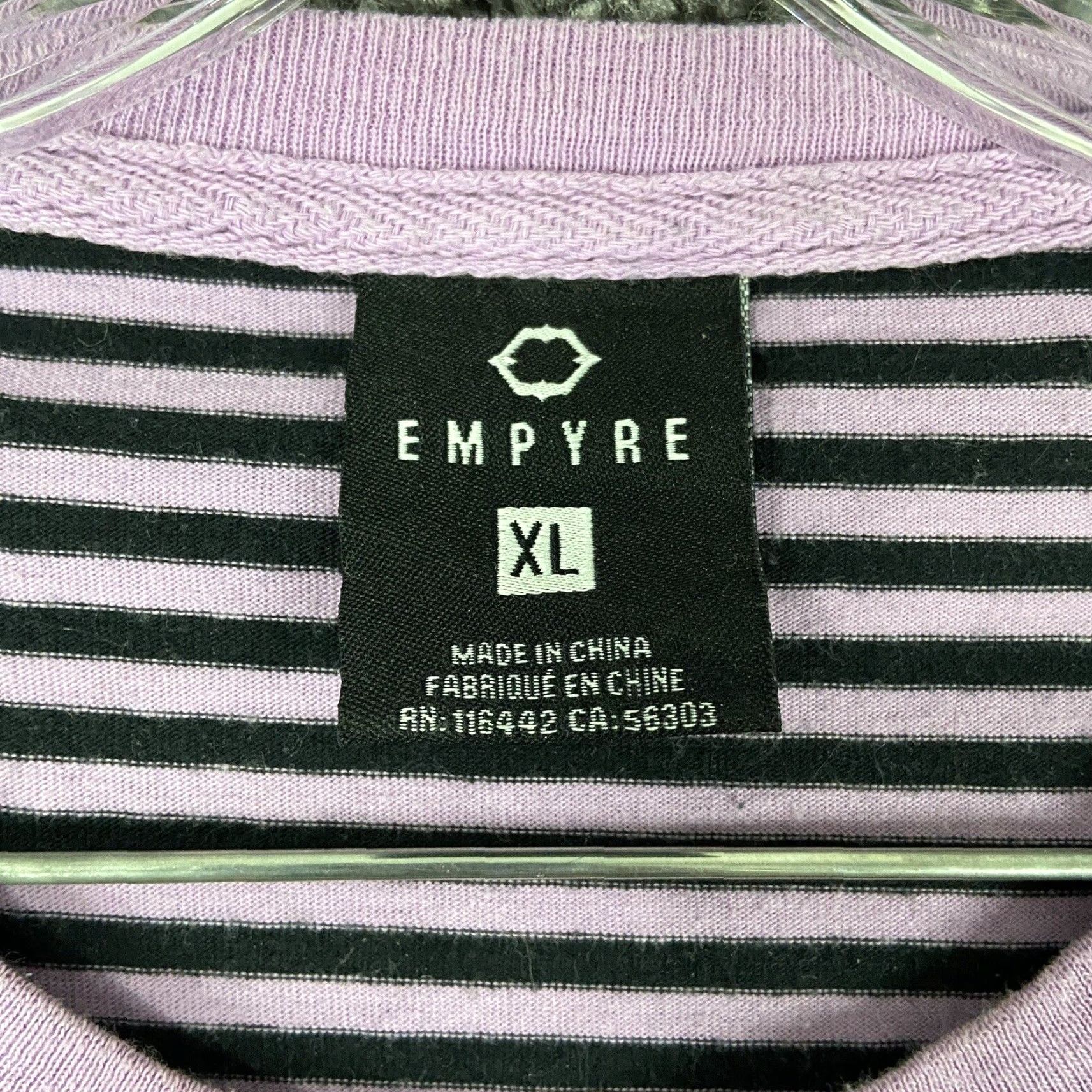 Empyre EMPIRE VINTAGE Striped T-Shirt Women XL Purple Black Short Sleeve Size XL / US 12-14 / IT 48-50 - 7 Thumbnail