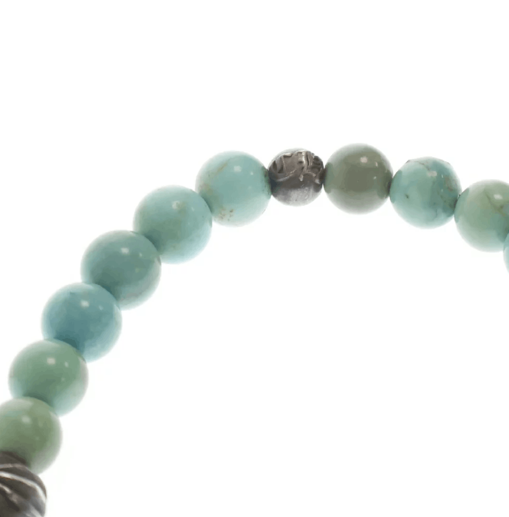 CHROME HEARTS 8MM TURQUOISE BEADS BRACELET