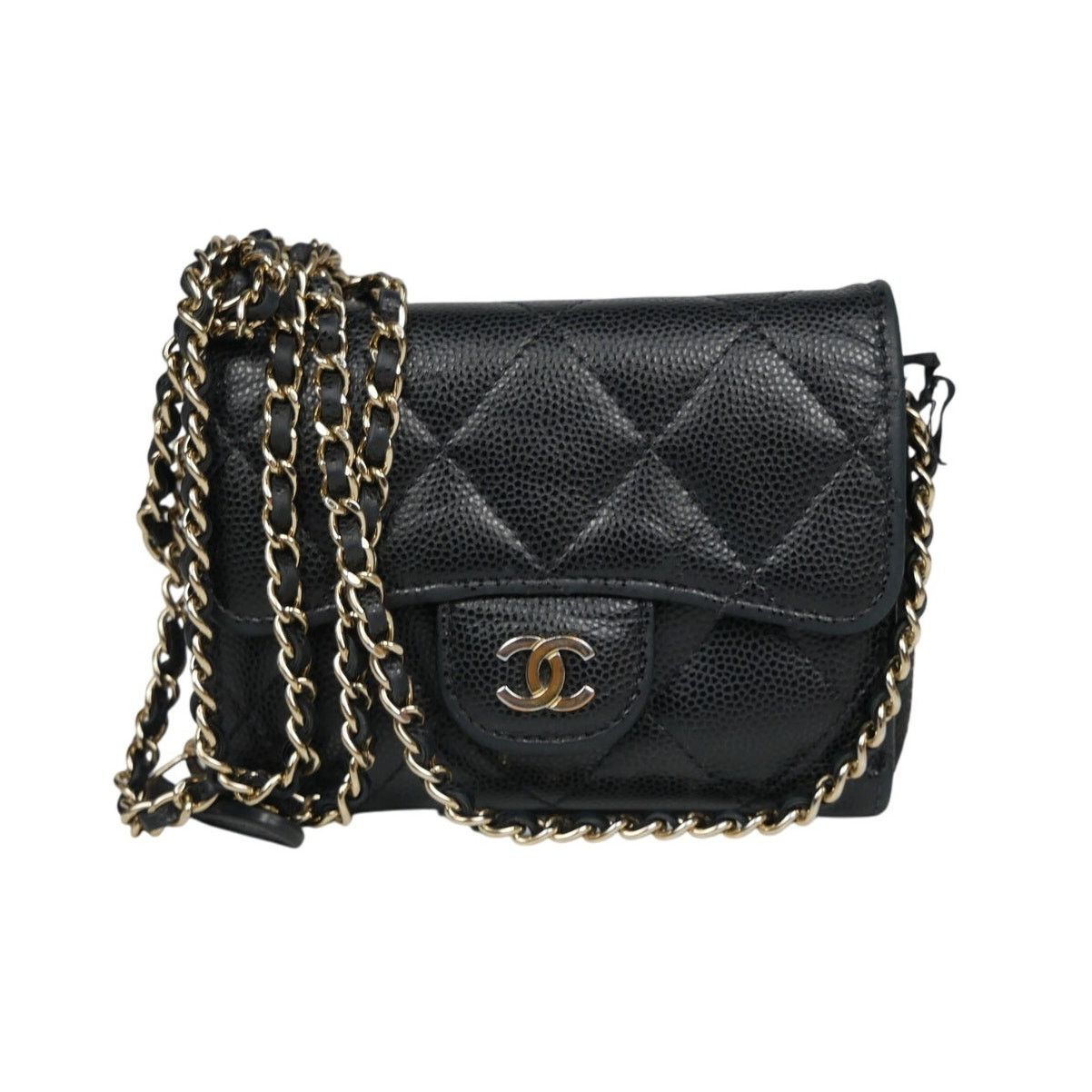 Chanel Chanel Black Caviar Leather Micro Bag Size ONE SIZE - 1 Thumbnail