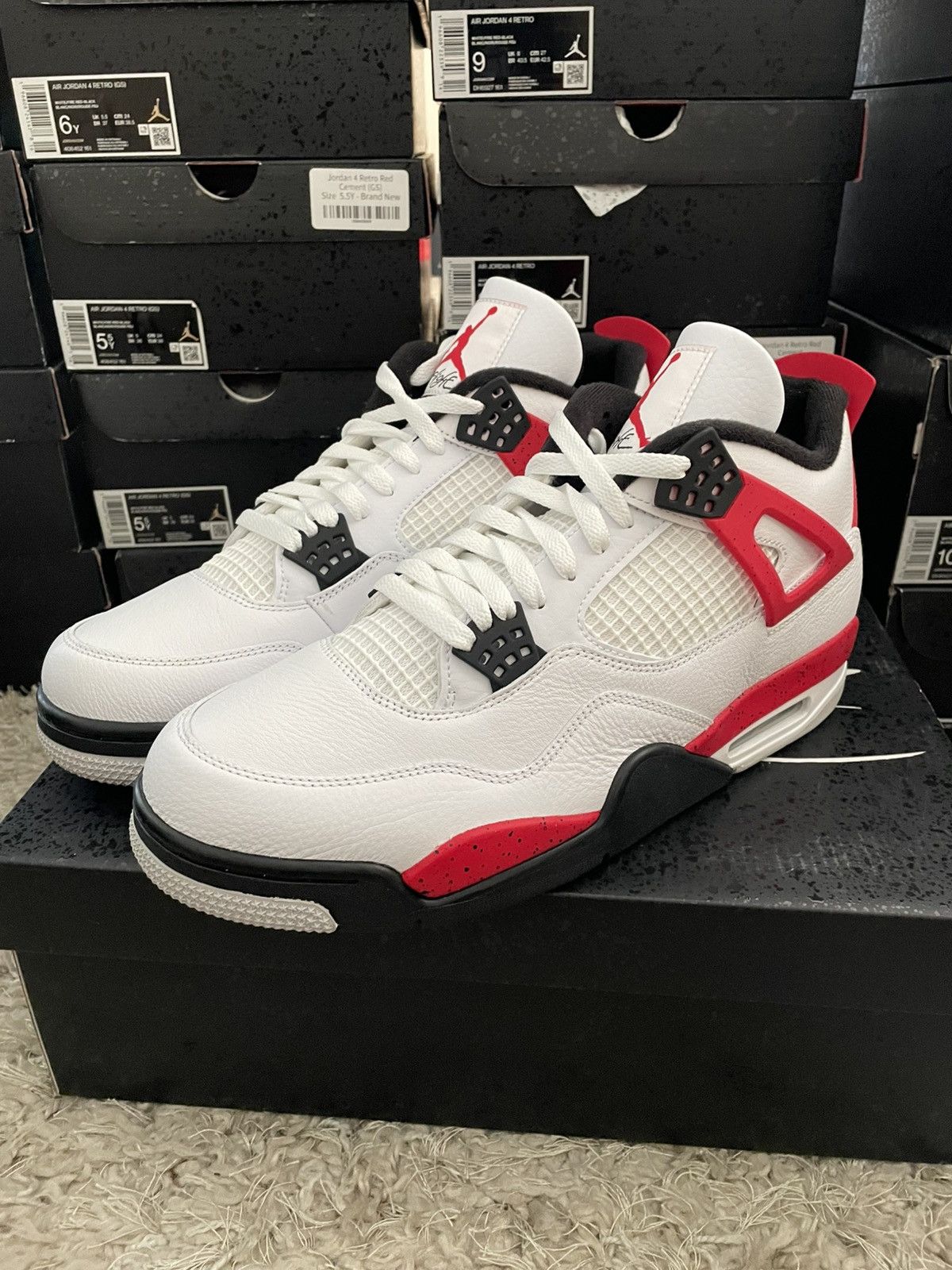 Jordan Brand Jordan 4 Red Cement Size US 12 / EU 45 - 1 Thumbnail