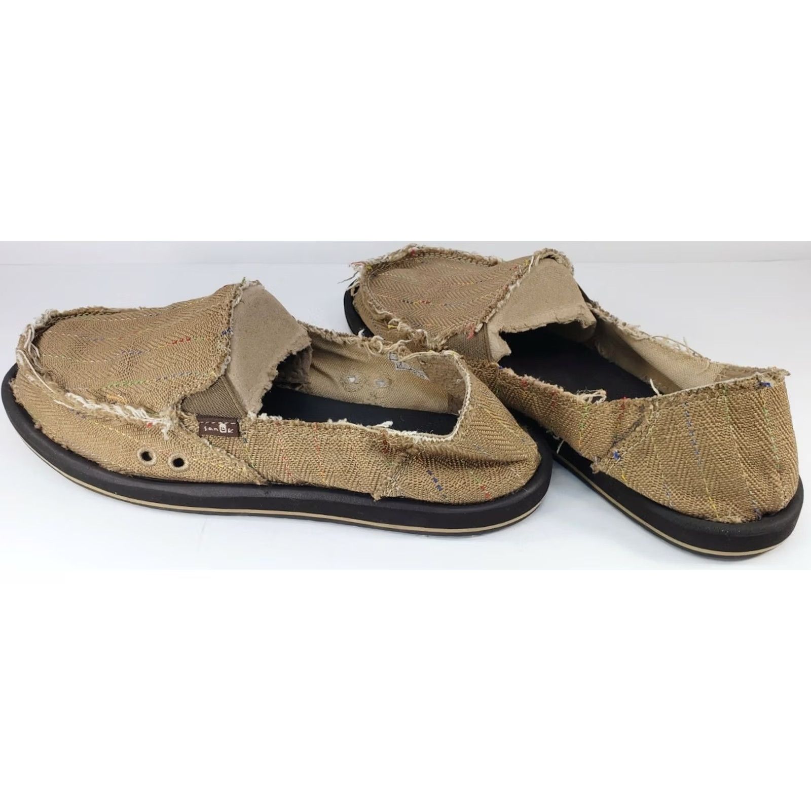 Sanuk Sanuk Donna Women's Loafers 8M 39EU Caramel Striped Casual Comfort Size US 8 / IT 38 - 5 Thumbnail