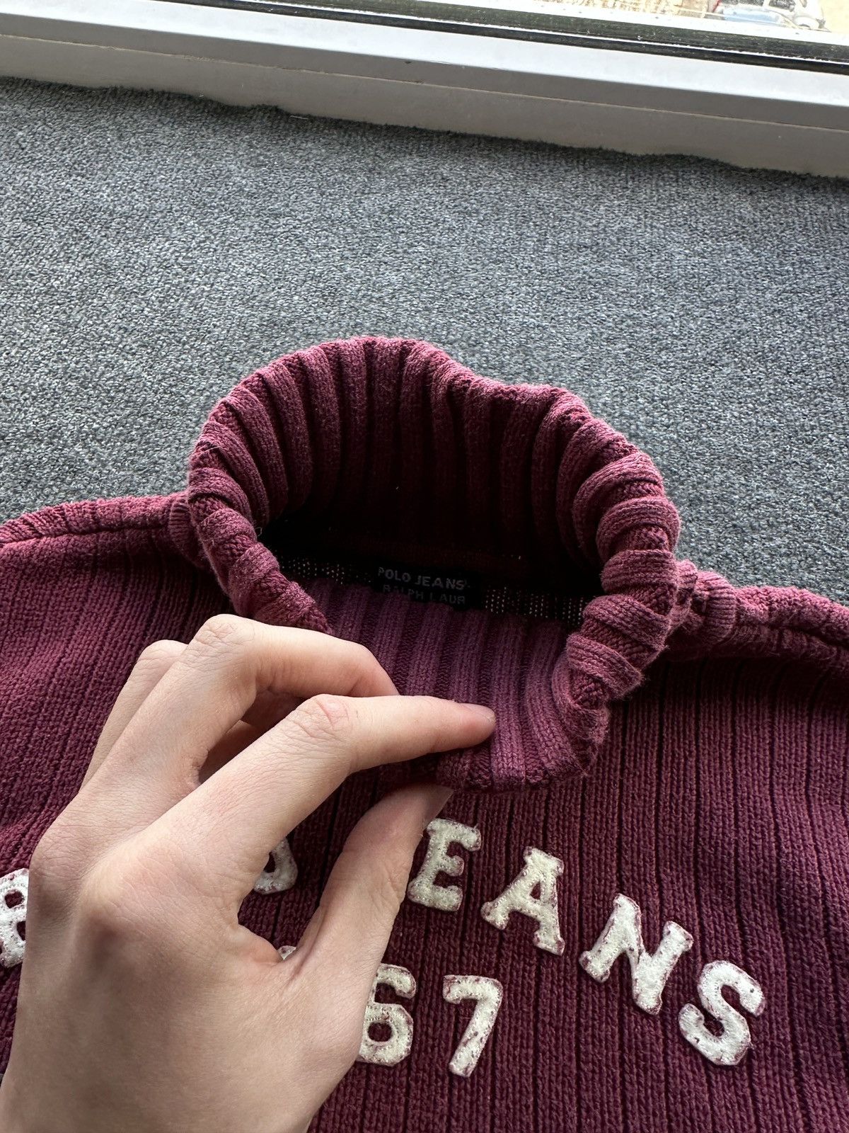 Ralph Lauren 🚨POLO JEANS CO RALPH LAUREN RARE BURGUNDY SWEATER Size S / US 4 / IT 40 - 8 Thumbnail