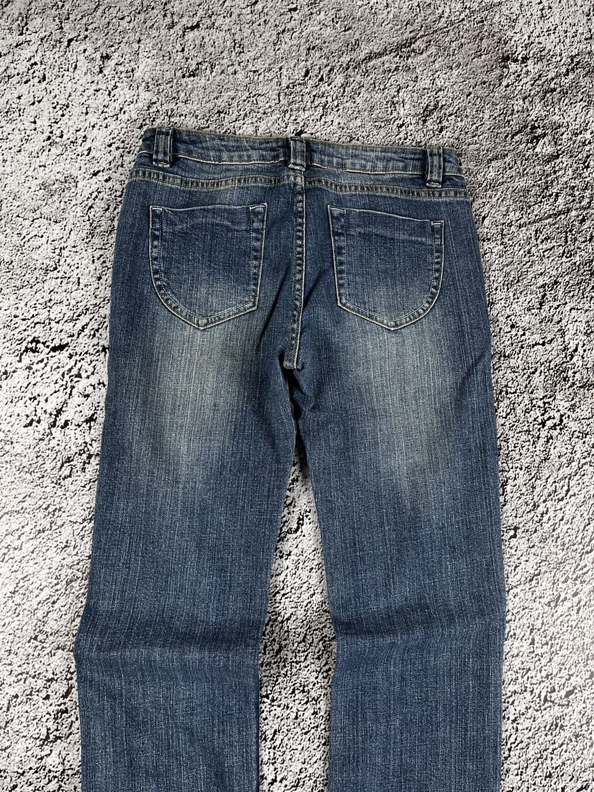 Japanese Brand Vintage Y2K faded jeans streetwear juicy 00s style Japanese Size 29" - 7 Thumbnail