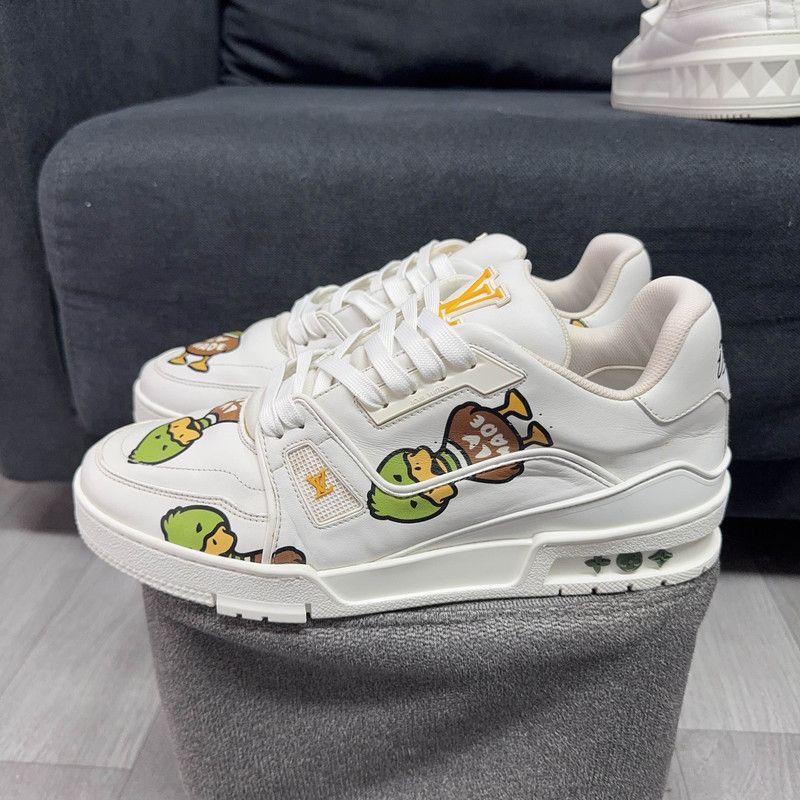 Louis Vuitton Nigo x Louis Vuitton Trainer Low-Top Sneakers - Size US 10 / EU 43 - 1 Thumbnail