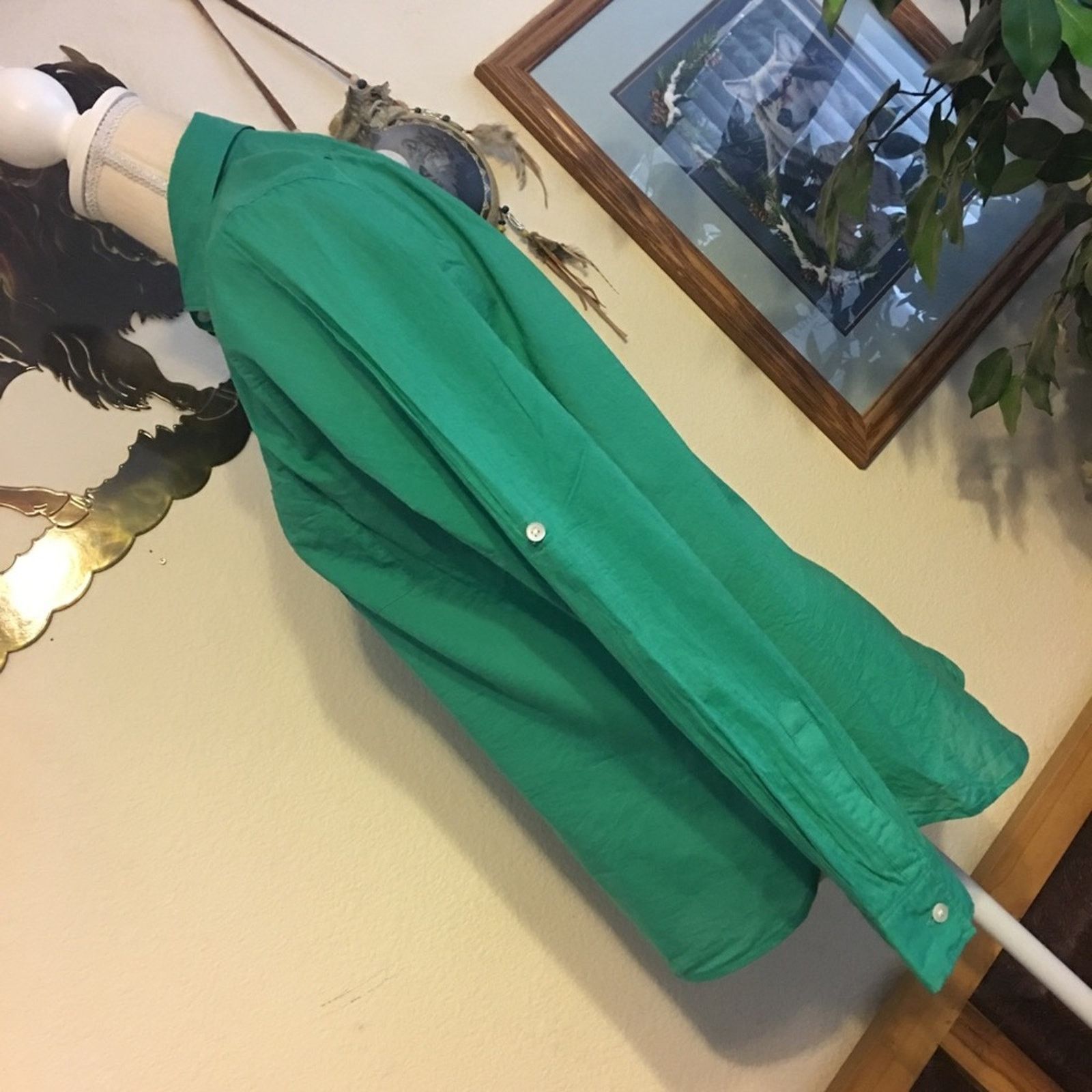 Loft Ann Taylor Loft Softened green button front top XS Size XS / US 0-2 / IT 36-38 - 4 Thumbnail
