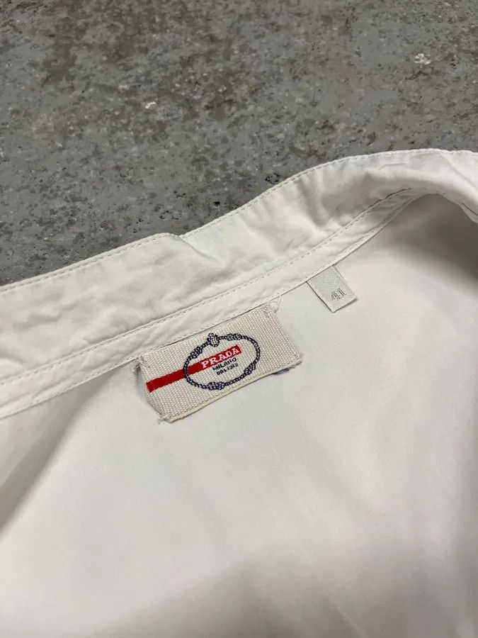 Prada × Vintage SS2010 Prada White Buttoned Mao Shirt Size US M / EU 48-50 / 2 - 9 Thumbnail