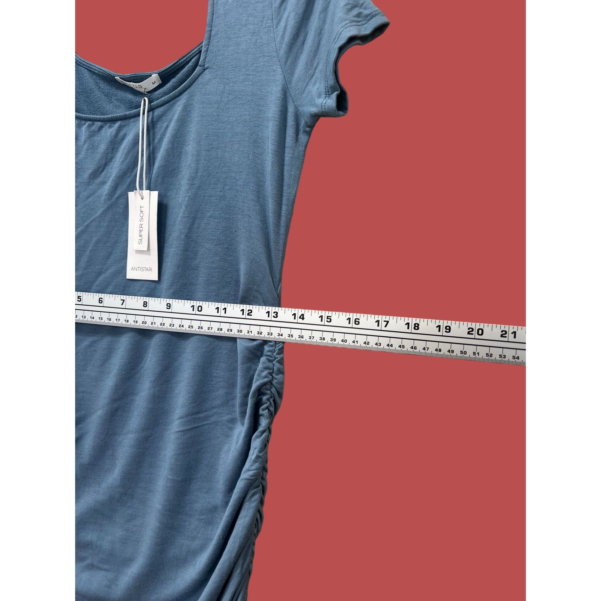 Other Antistar - Maternity Shirt Dress Short Sleeve - Blue - Mediu Size M / US 6-8 / IT 42-44 - 4 Thumbnail