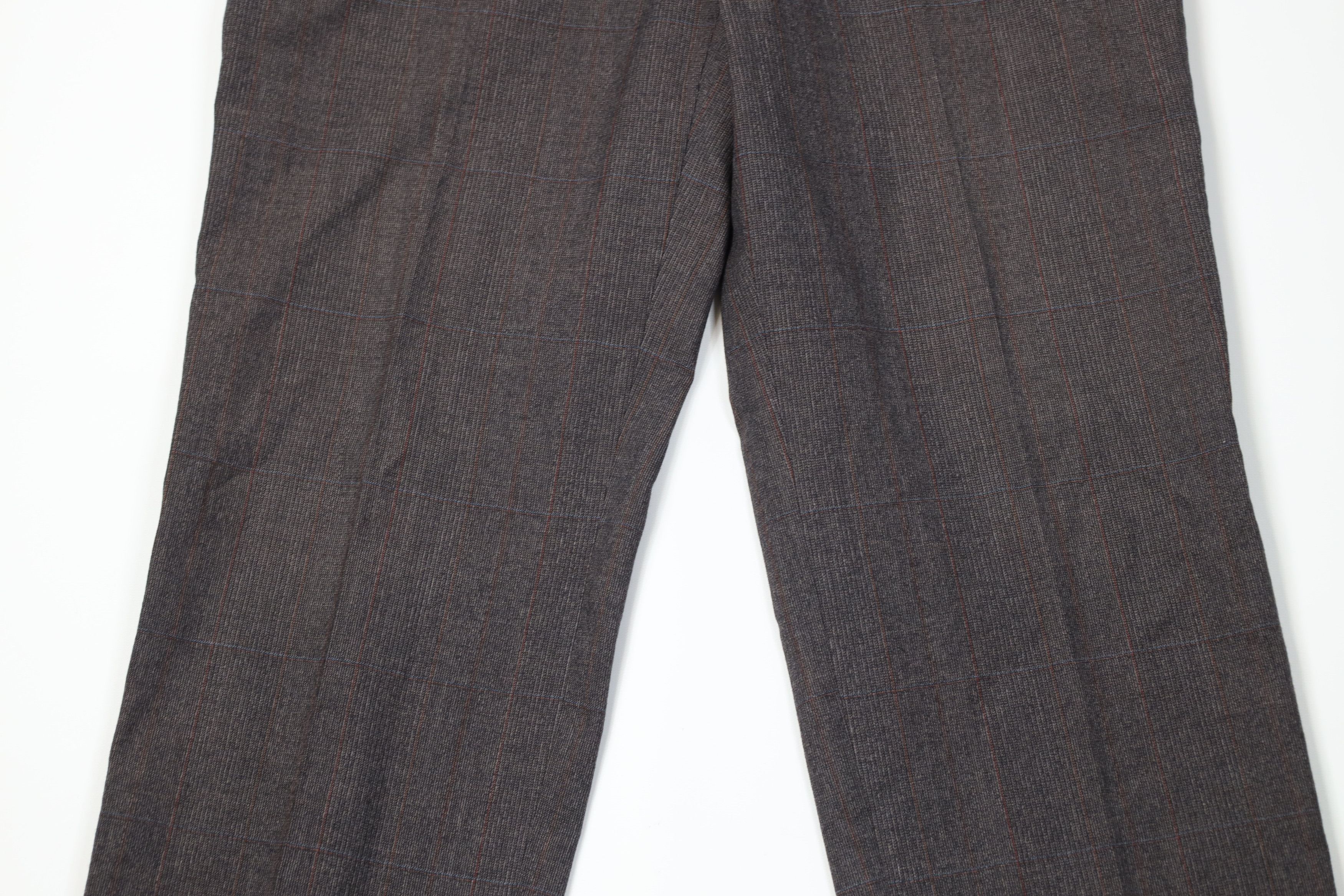 Vintage Vintage 70s Streetwear Knit Wide Leg Chino Pans Plaid USA Size US 36 / EU 52 - 3 Thumbnail