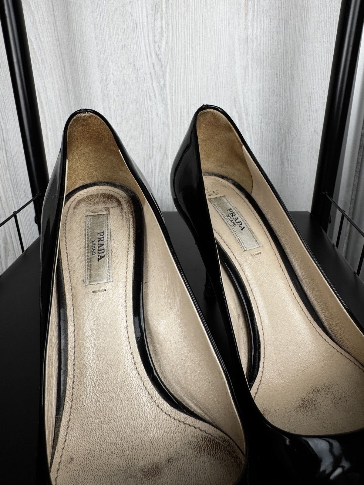 Prada Prada Women’s High Heels Shoes Platform Black Patent Leather Size US 6 / IT 36 - 17 Thumbnail