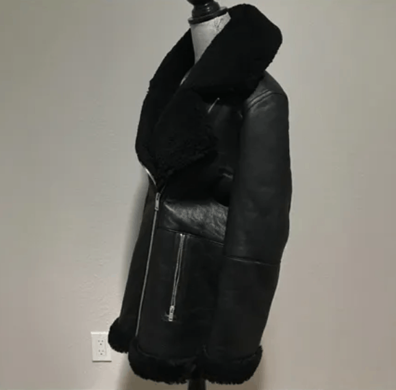 Ugg UGG ARRABELLA SHEARLING MOTO BLACK LEATHER JACKET WOMEN’S Size S / US 4 / IT 40 - 3 Thumbnail