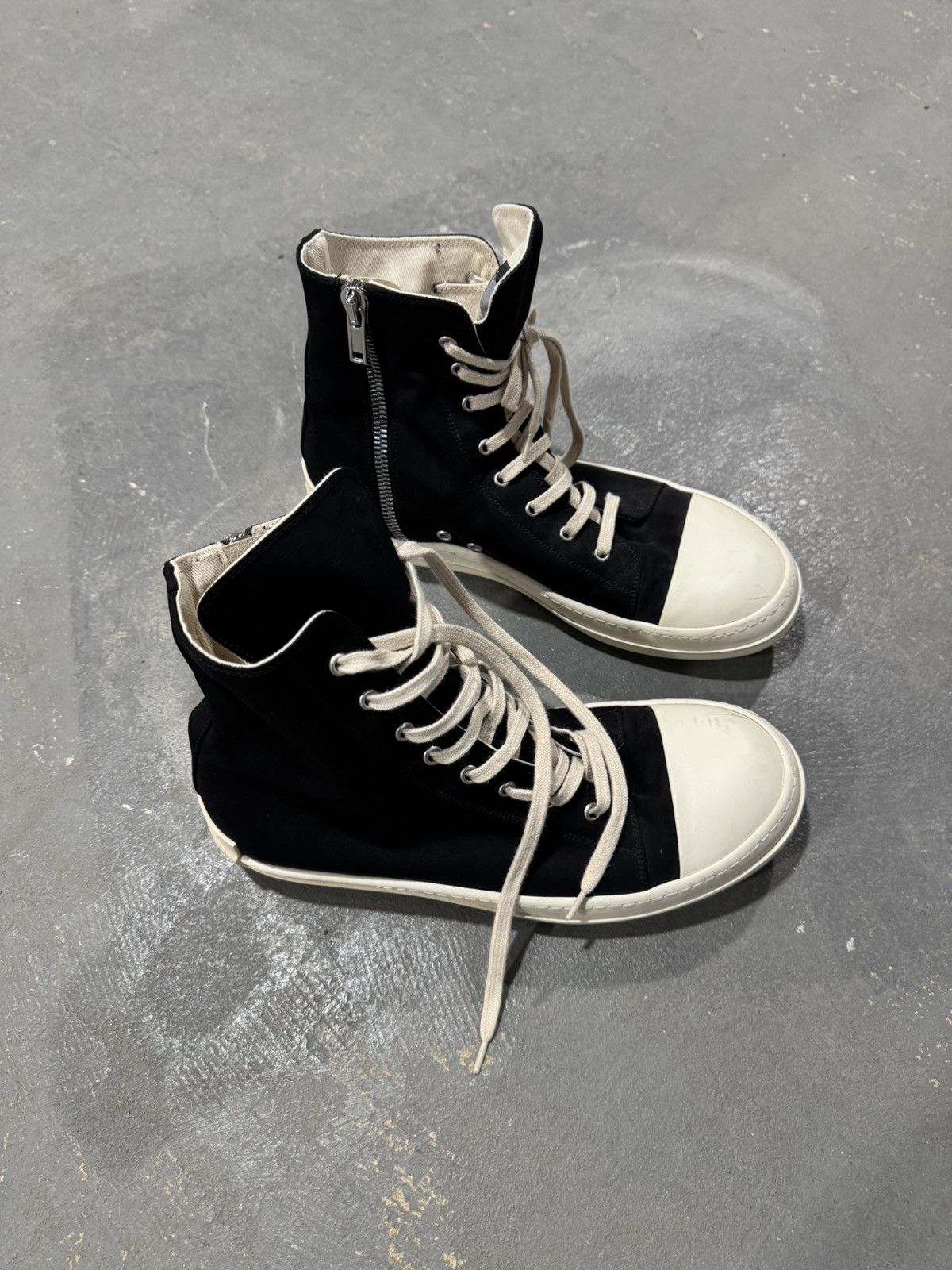 Rick Owens Rick Owens Darkshadow ramones hightop nylon Size US 11 / EU 44 - 1 Thumbnail