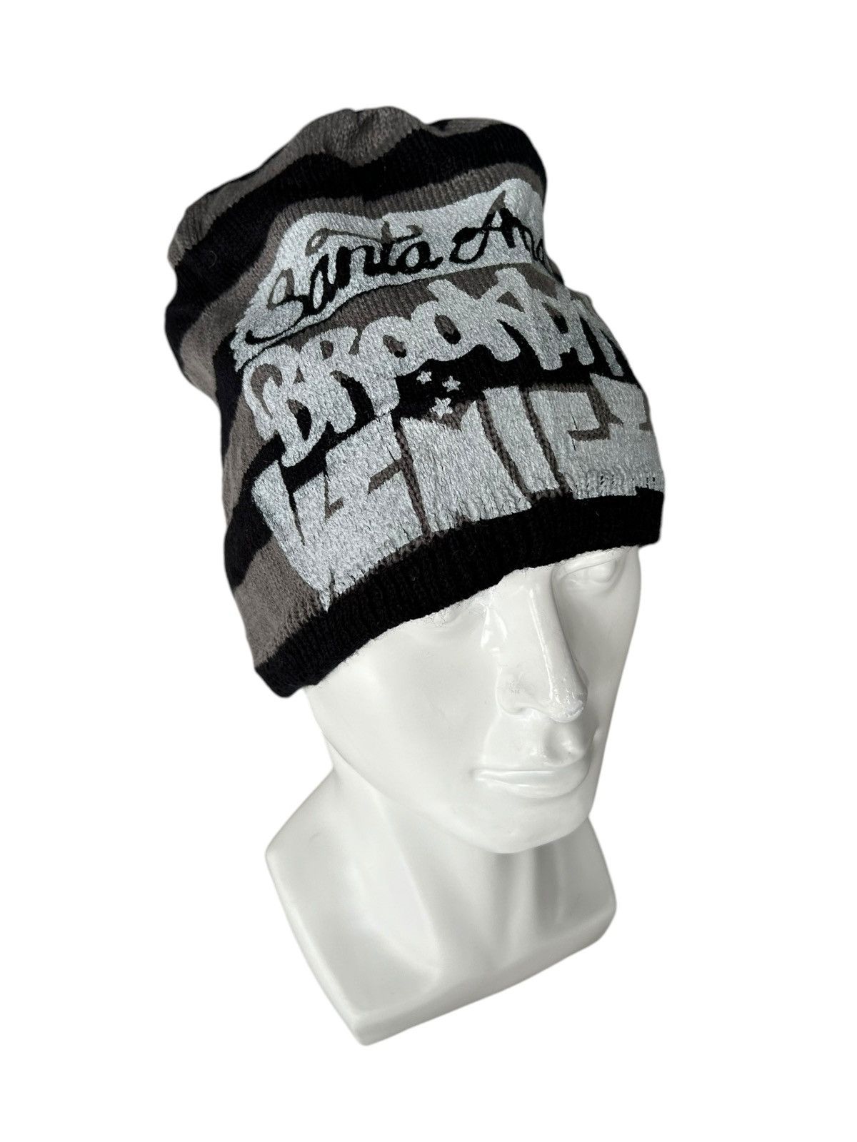 Japanese Brand × Kapital × Vintage Distressed Punk Bondage Style Reversible Beanie Hats☠️☠️ Size ONE SIZE - 4 Thumbnail