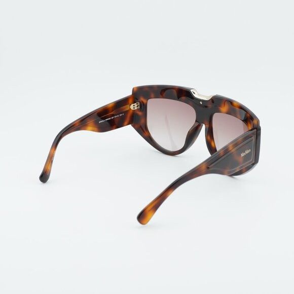 Max Mara Max Mara ORSOLA MM0083 52F Sunglasses Dark Havana Shield Size ONE SIZE - 10 Thumbnail
