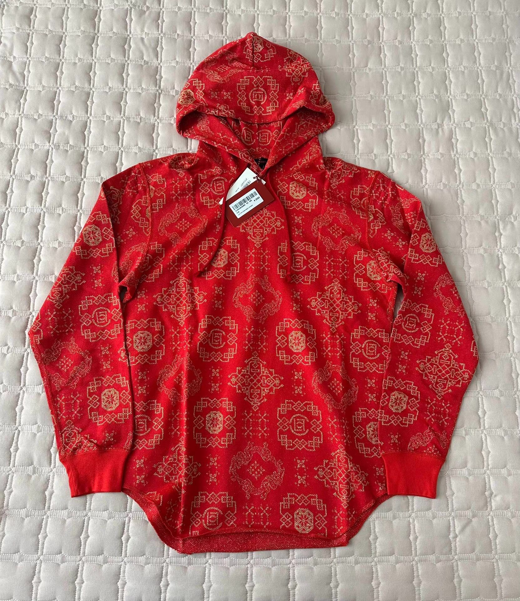 C. By Loredana Pinasco CLOT Edison Chen Red Hoodie with Gold Dragon Pattern Size US S / EU 44-46 / 1 - 1 Thumbnail