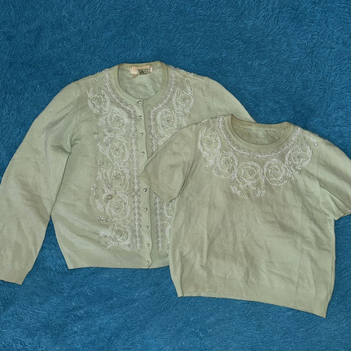 Escada Vintage Escada by Margaretha Ley Cardigan + Top/T Shirt Size S / US 4 / IT 40 - 1 Thumbnail