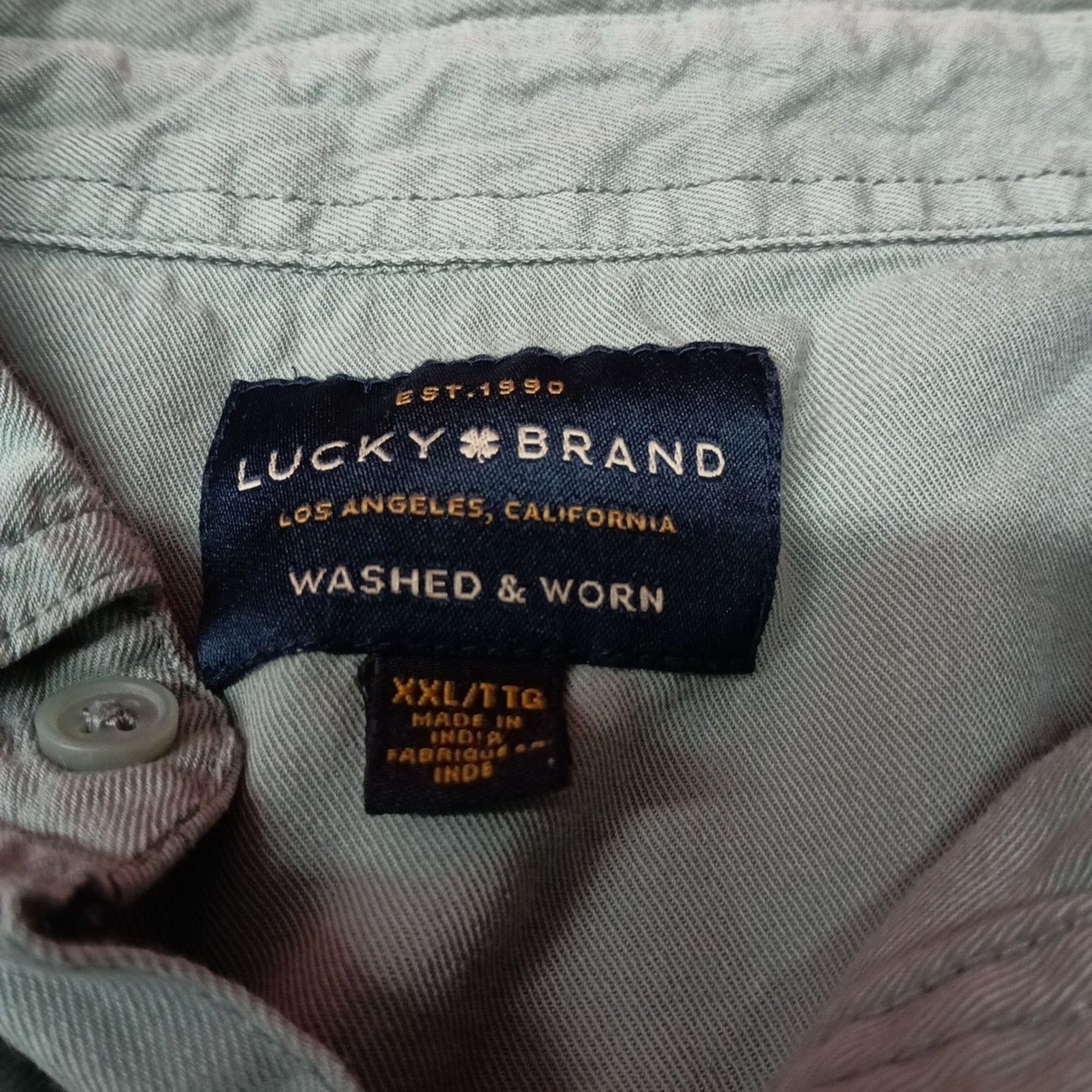 Lucky Brand Lucky Brand Shirt Men's 2XL XXL Green Button Up Pearl Snap Size US XXL / EU 58 / 5 - 3 Thumbnail