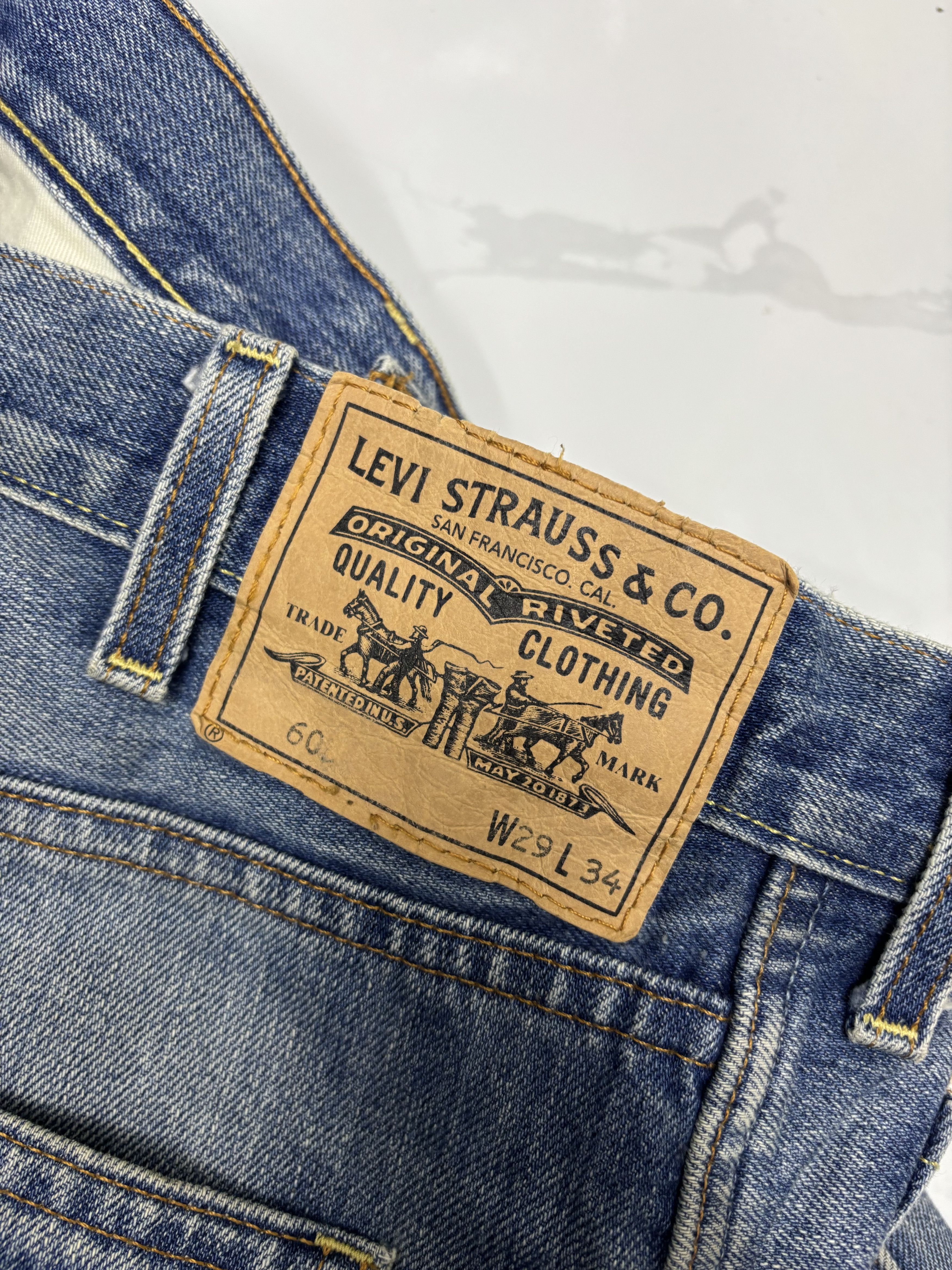 Levi's × Levi's Vintage Clothing × Vintage Vintage Levis Orange Tab Big E Distressed Denim Size 31" - 9 Thumbnail