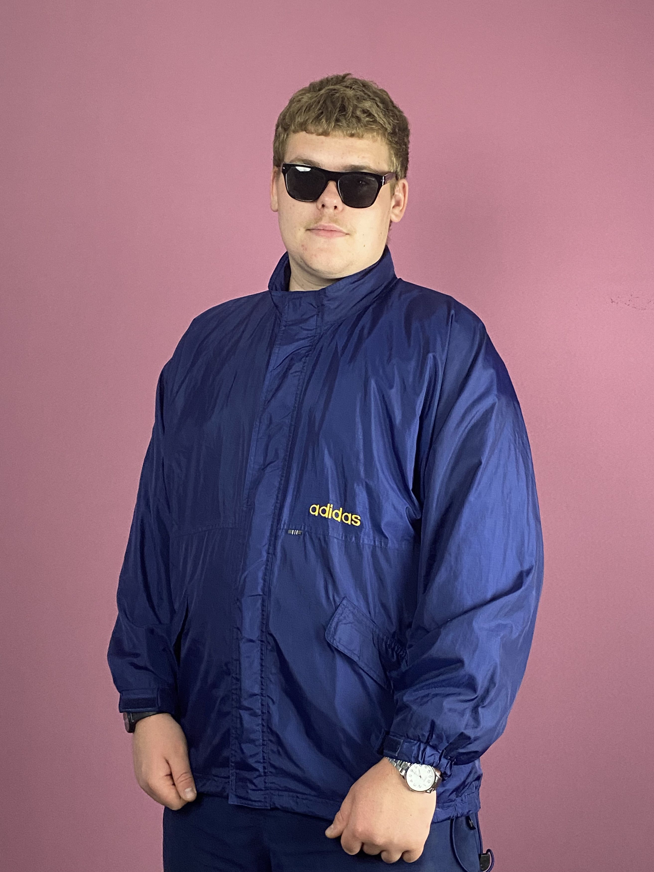 Adidas × Vintage 90s Adidas Vintage Men's Windbreaker Jacket - L Size US L / EU 52-54 / 3 - 2 Thumbnail
