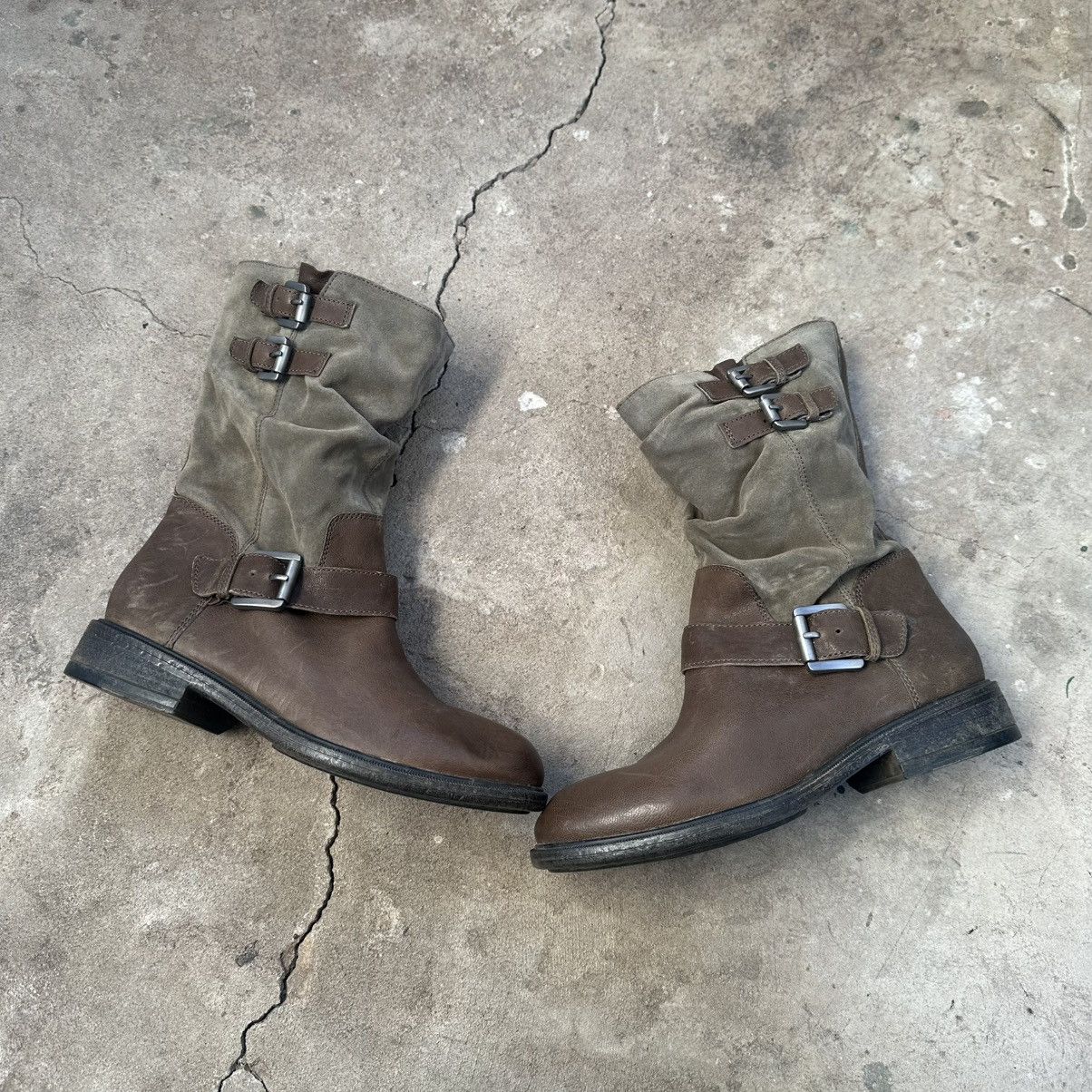 A.S.98 Geox Vintage high lace boots moto biker leather core Size US 8 / IT 38 - 6 Thumbnail