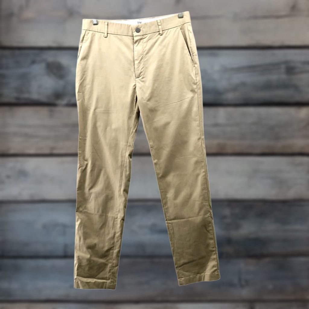 Vintage SPOKE Sharps Build A Chino Pants Mens 31x31 Khaki Beige Slim Stretch Pants Mens 31 Beige Chino Slim Stretch Men’s Size US 31 - 1 Thumbnail