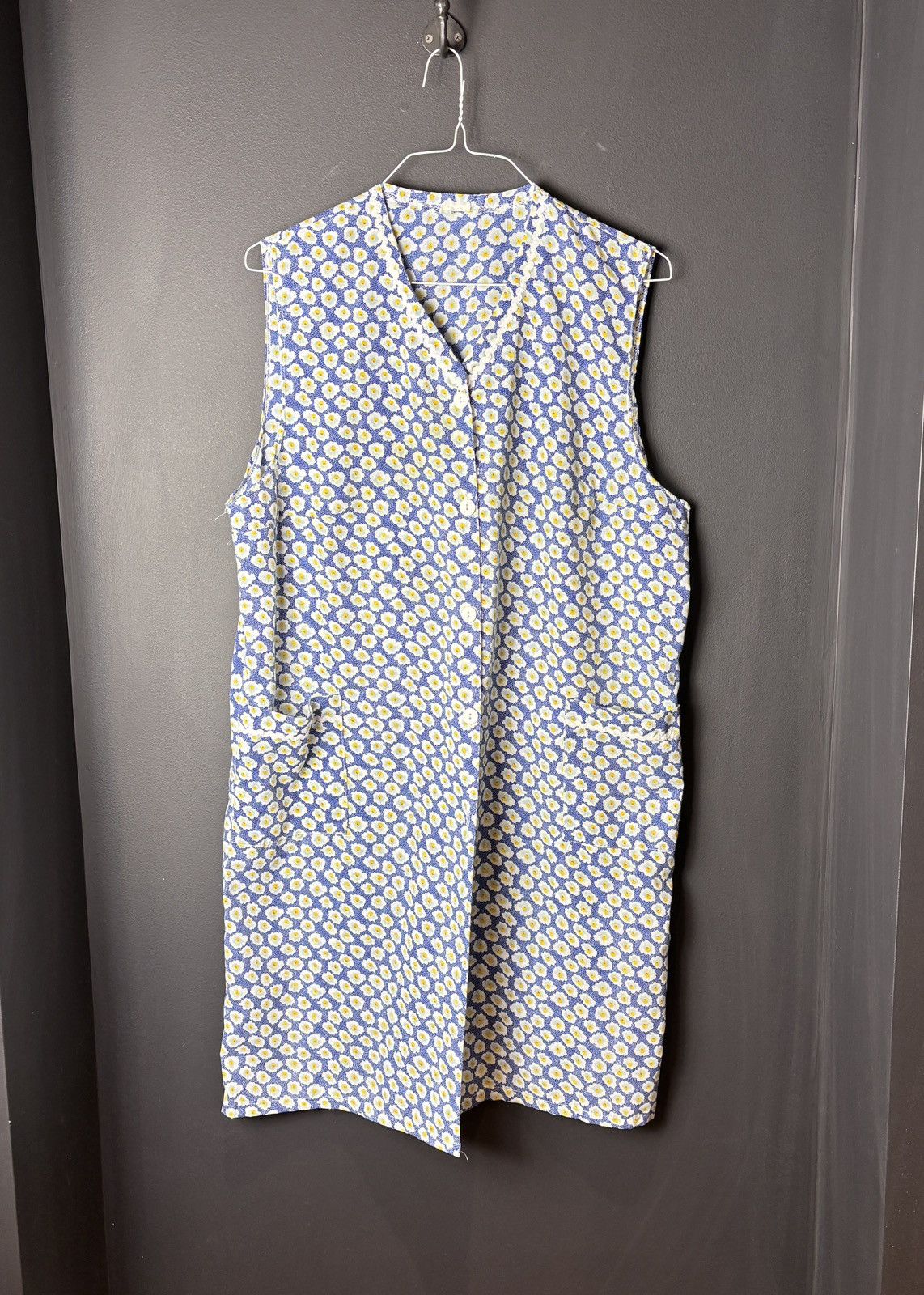 Vintage Vintage Lounge Dress Button Up 70s 80s Night Gown Lace Trim Size S / US 4 / IT 40 - 5 Thumbnail