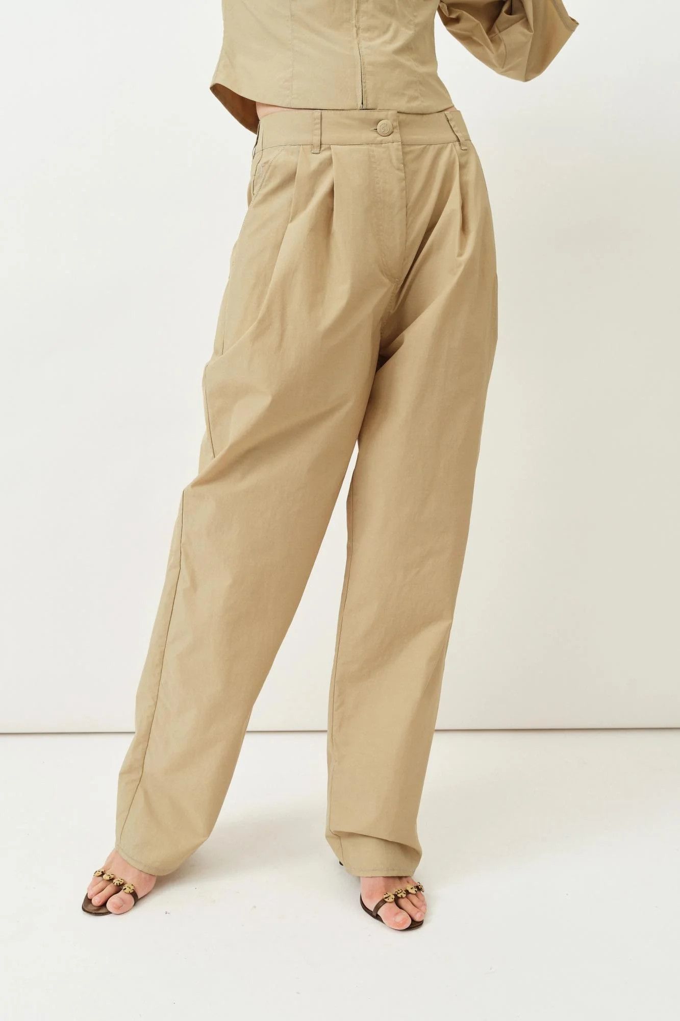 Saks Potts o1s22i1n0924 Lele Pant in Beige Size 27" / US 4 / IT 40 - 5 Thumbnail