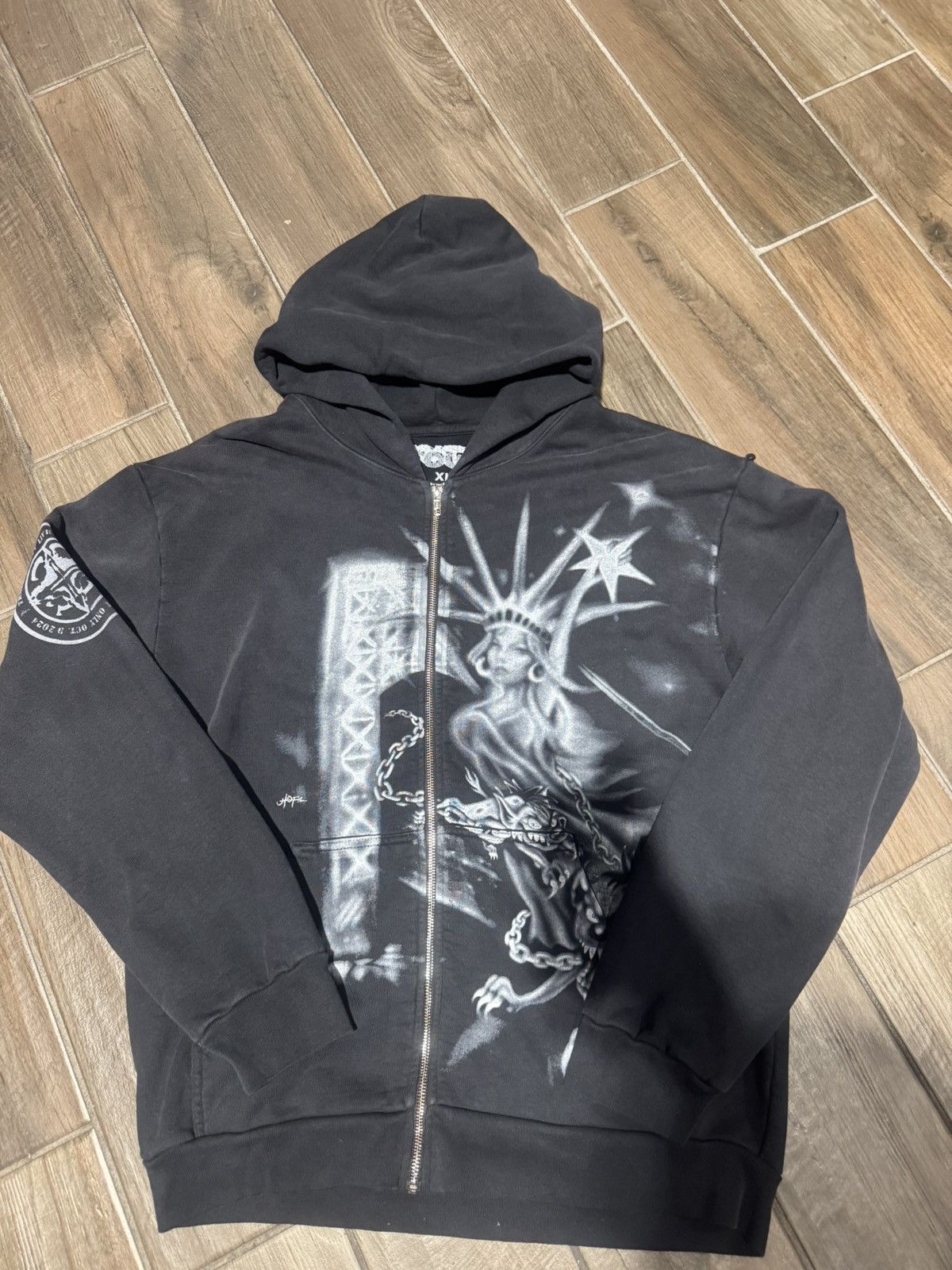 トップス Travis Scott Audemars Piguet Zip Hoodie Travis Scott Travis Scott CJ x Audemars Piguet Split Logo Zip Up