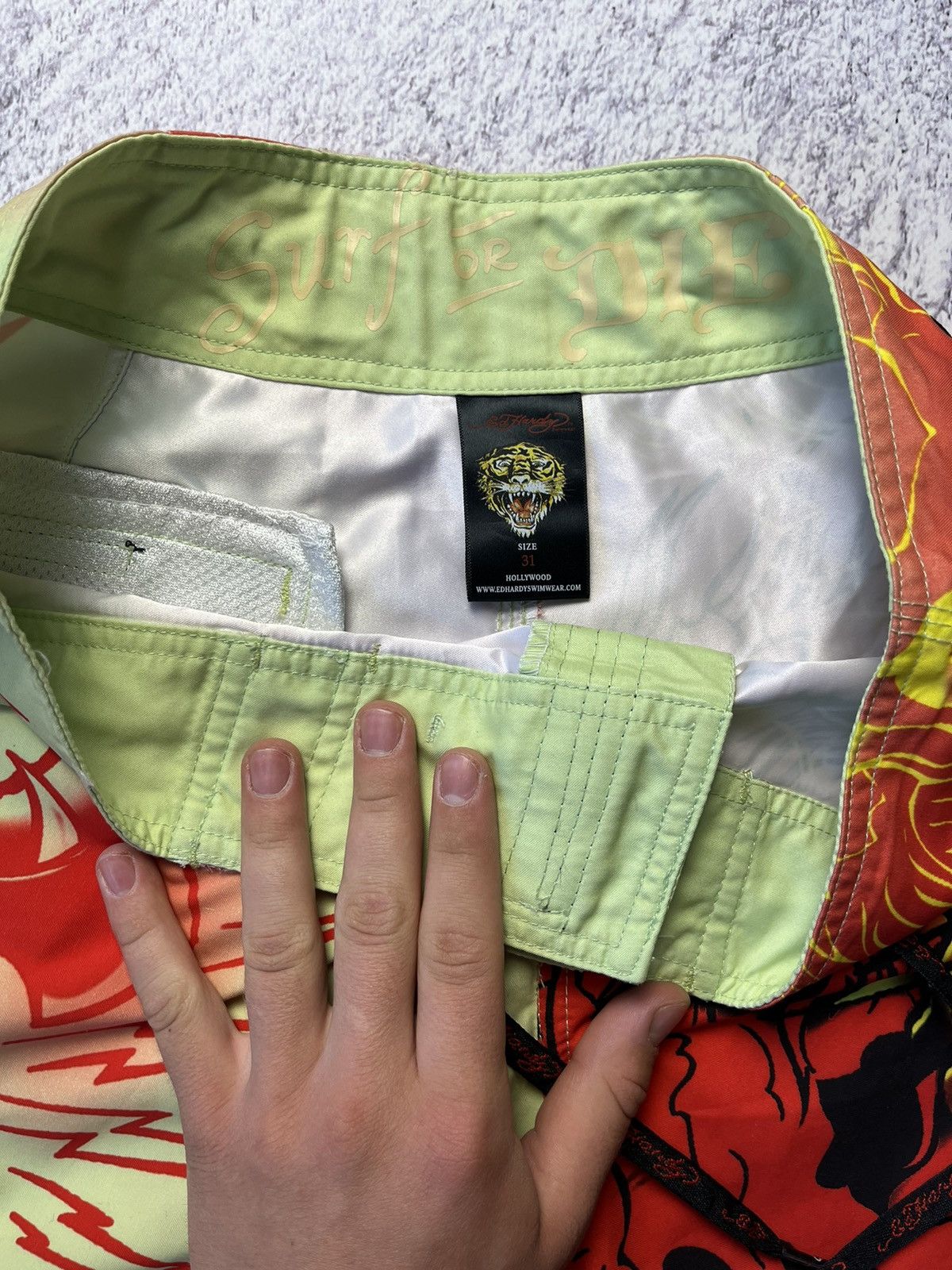 Christian Audigier Mens Vintage Ed Hardy Shorts Japanese brand streetwear Y2K Size US 31 - 8 Thumbnail