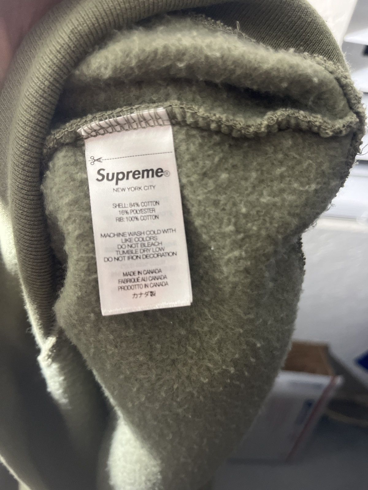 Supreme Olive green supreme crewneck fw22 Size US L / EU 52-54 / 3 - 5 Thumbnail