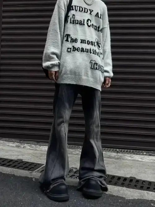 Jean Street Hip Hop Grunge Y2K Micro Flared Jeans Size US 34 / EU 50 - 1 Thumbnail