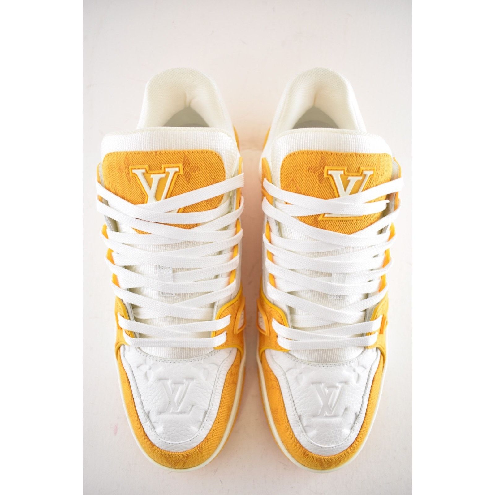 Louis Vuitton Louis Vuitton Yellow Denim White Empreinte Low Top Trainer Size US 9 / EU 42 - 11 Thumbnail