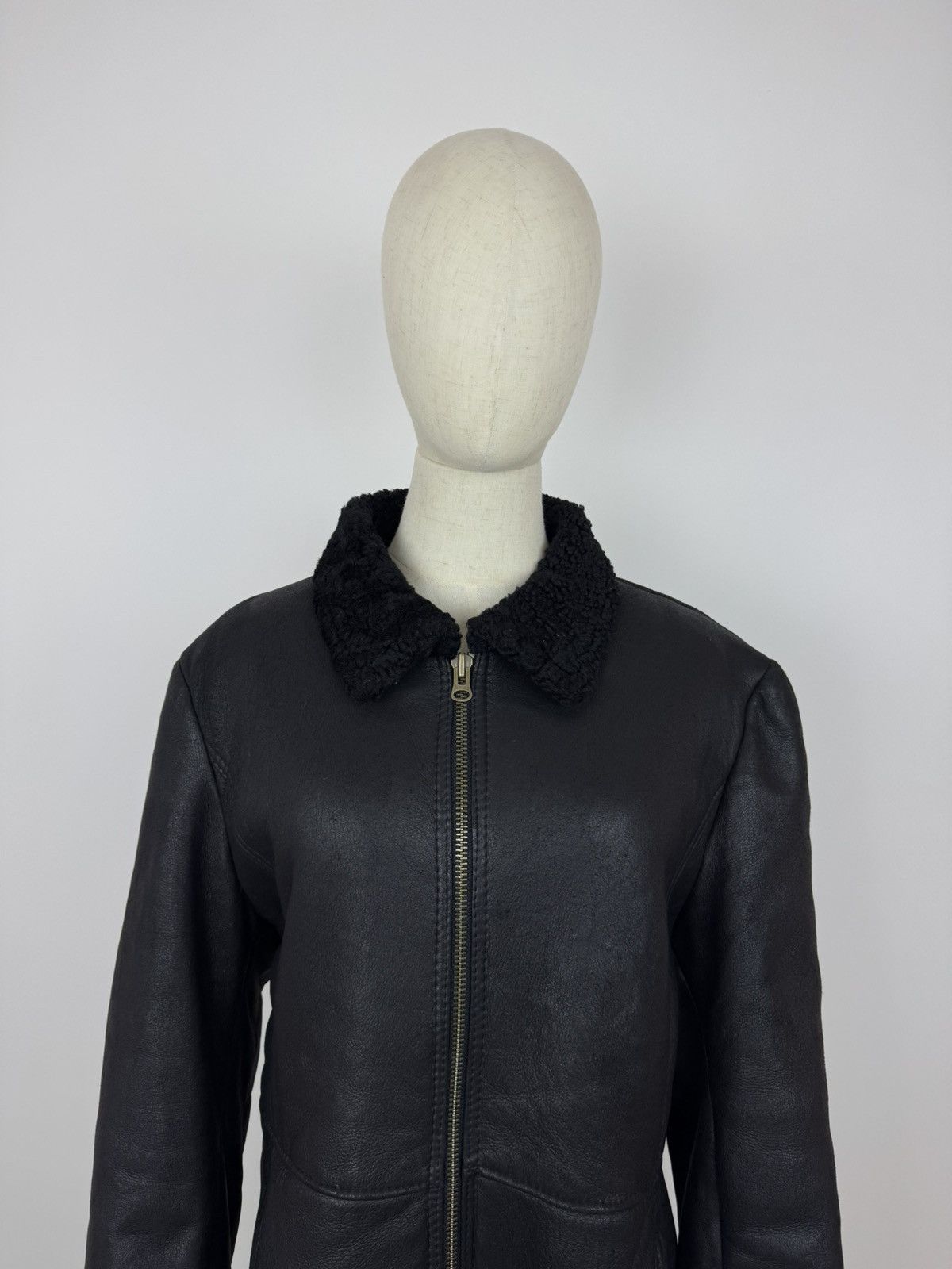 Other Miller Sheepskin Womens Jacket British Made Leather Coat Size L / US 10 / IT 46 - 2 Thumbnail