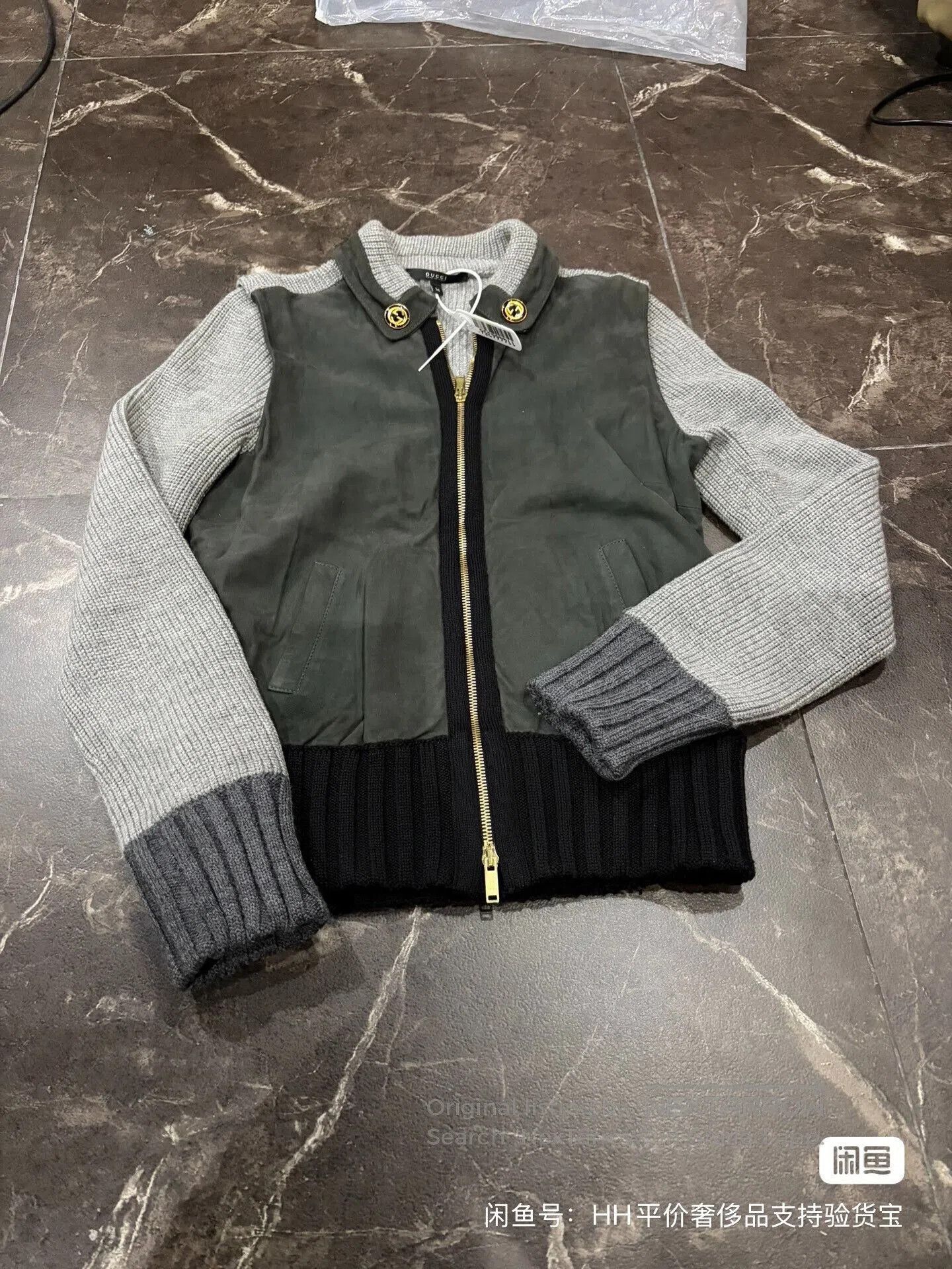 Gucci Gucci Women's Leather Wool Jacket. Size M / US 6-8 / IT 42-44 - 1 Thumbnail