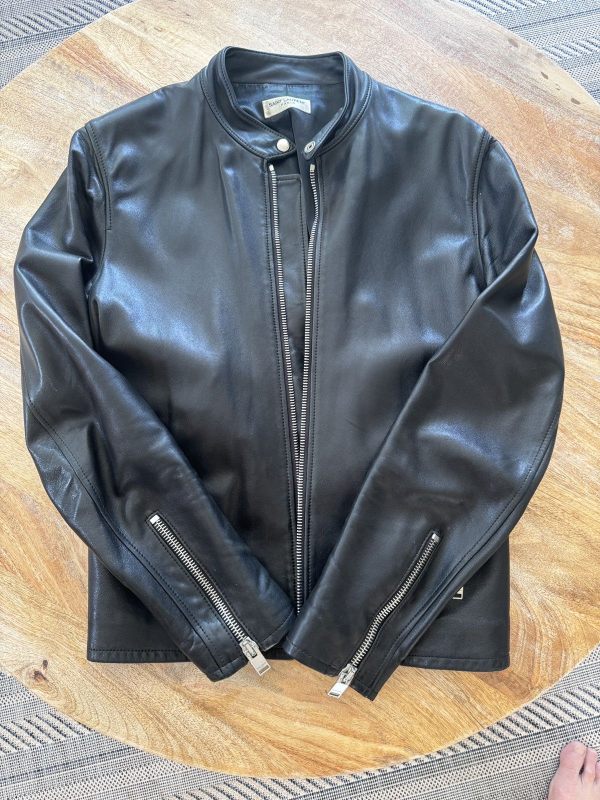 Saint Laurent Paris leather bomber