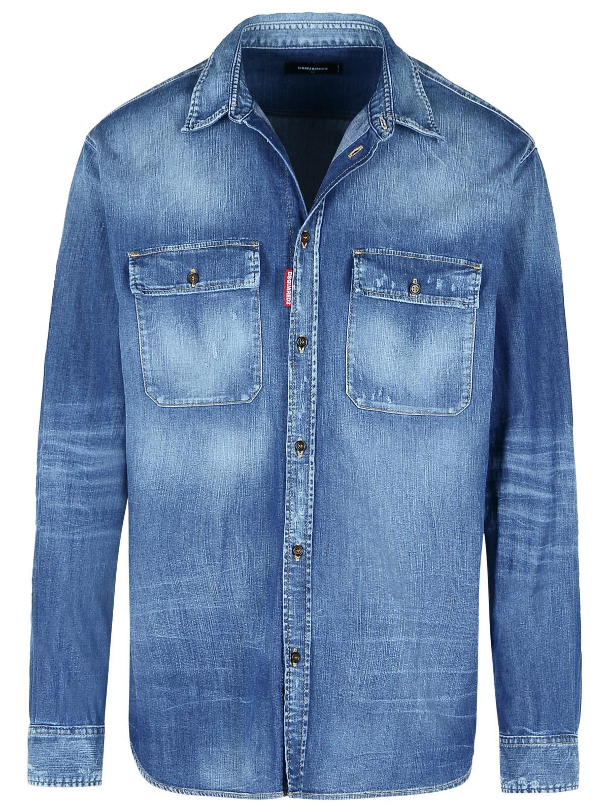 Dsquared2 DSQUARED2 Light Blue Denim Shirt Size US L / EU 52-54 / 3 - 1 Thumbnail
