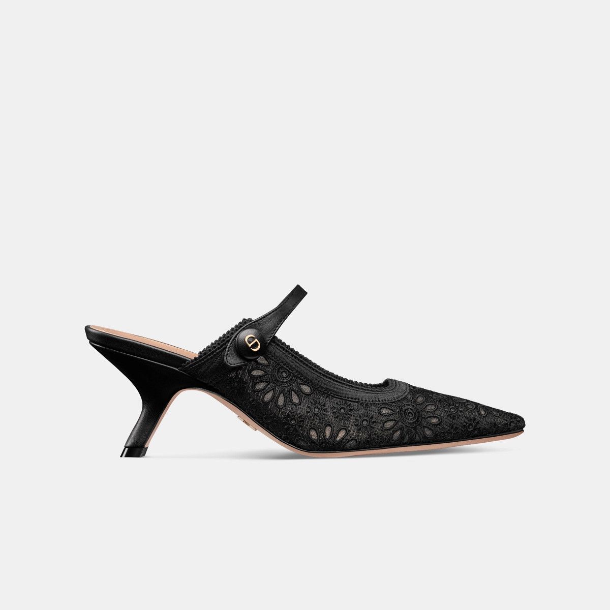 Dior o1w1db11024 Dior Capture Heeled Mule in Black Size US 5 / IT 35 - 1 Thumbnail