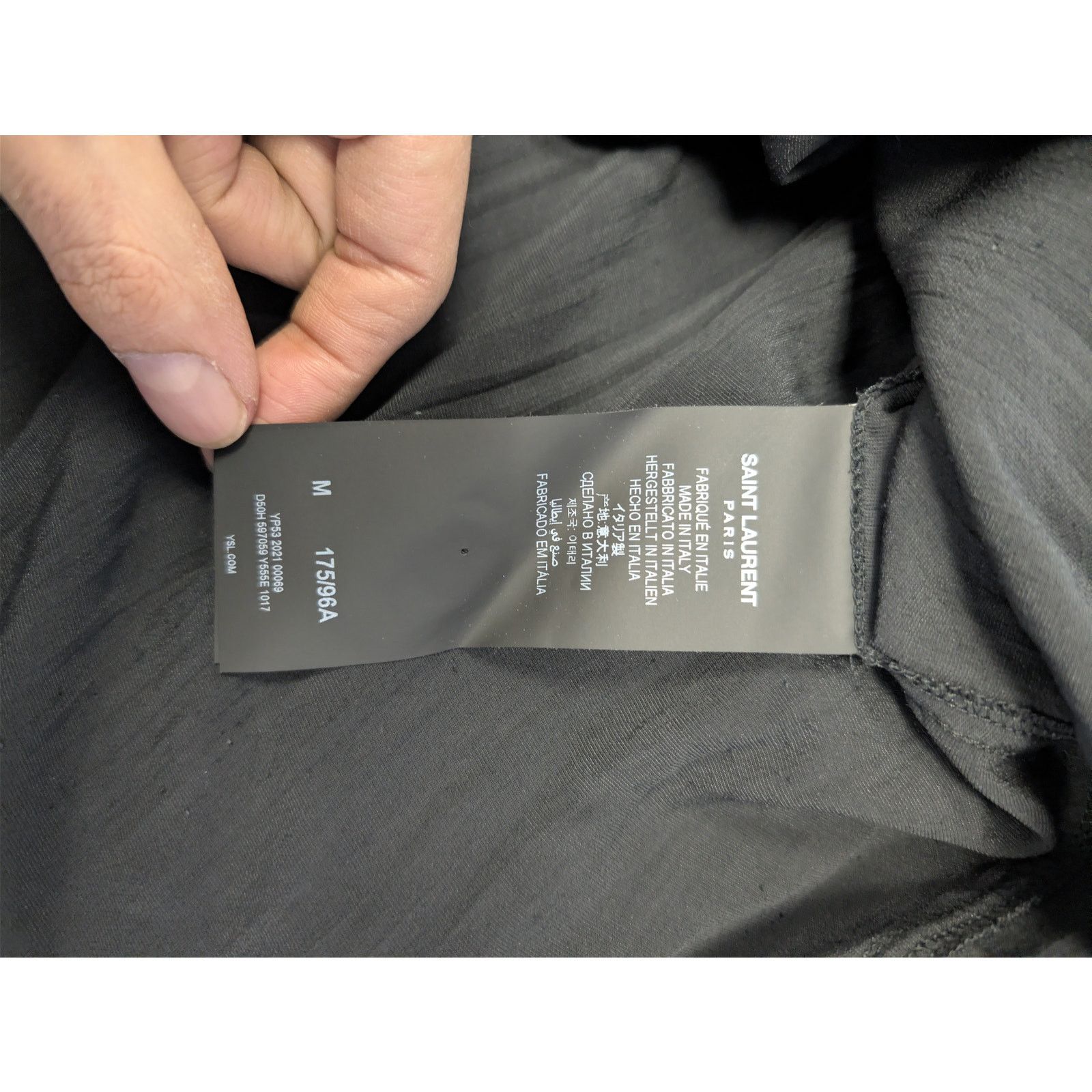 Saint Laurent Paris o1rshd1 CC20 Devore Ribbed Velvet Classic Western Shirt Size US M / EU 48-50 / 2 - 16 Thumbnail